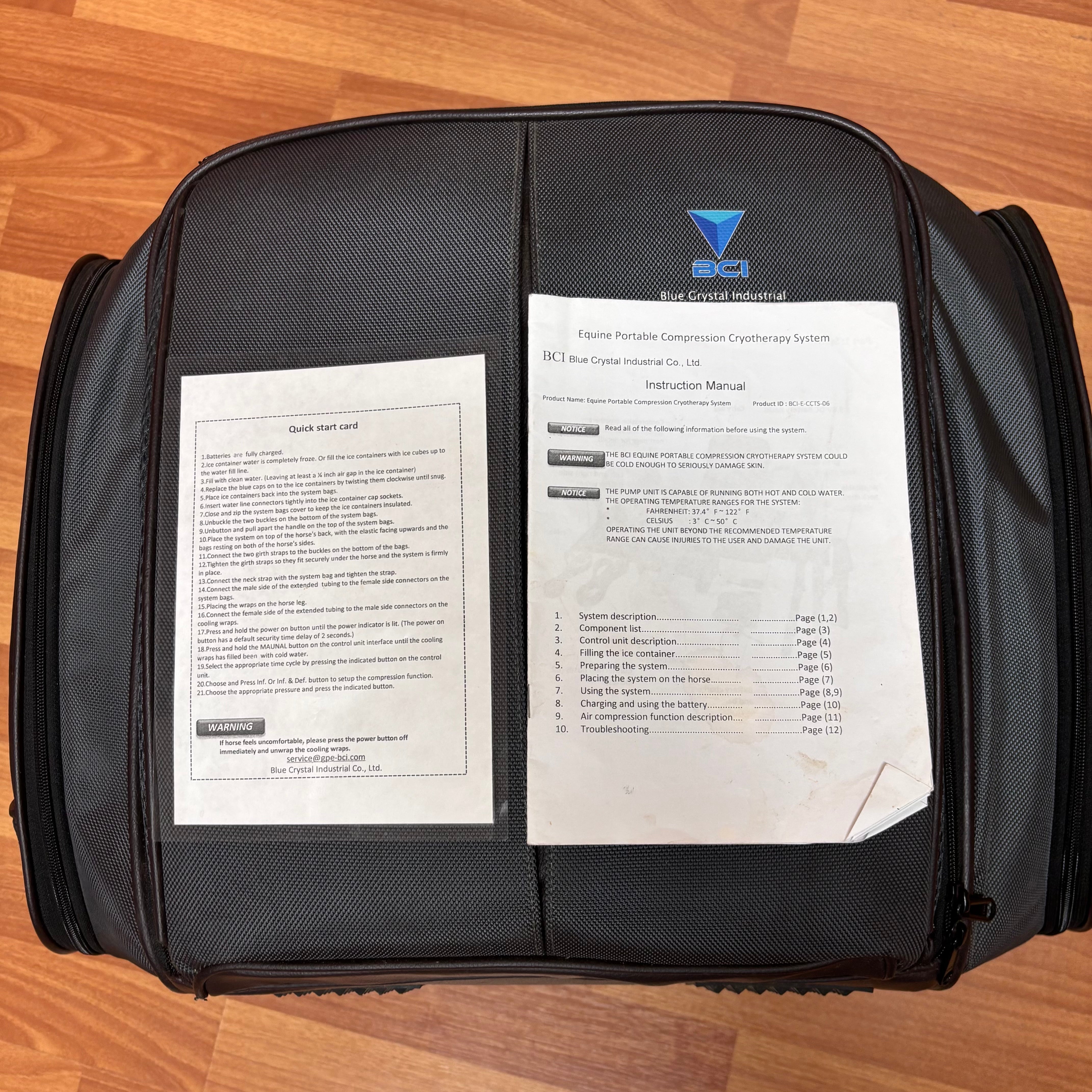 Used Blue Crystal Industrial Compression Cryotherapy Portable Machine