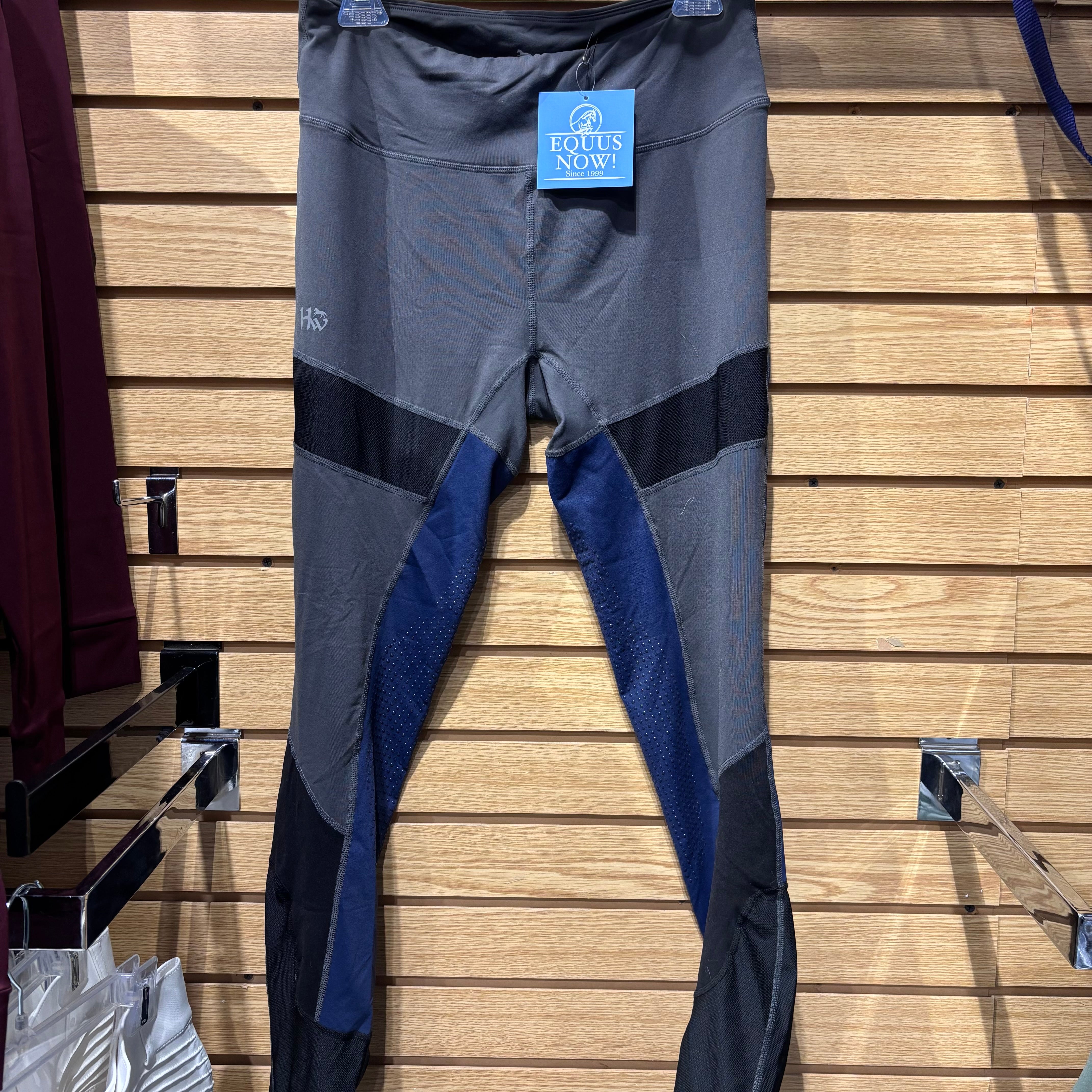 Used XL Grey/Blue Horseware Tights
