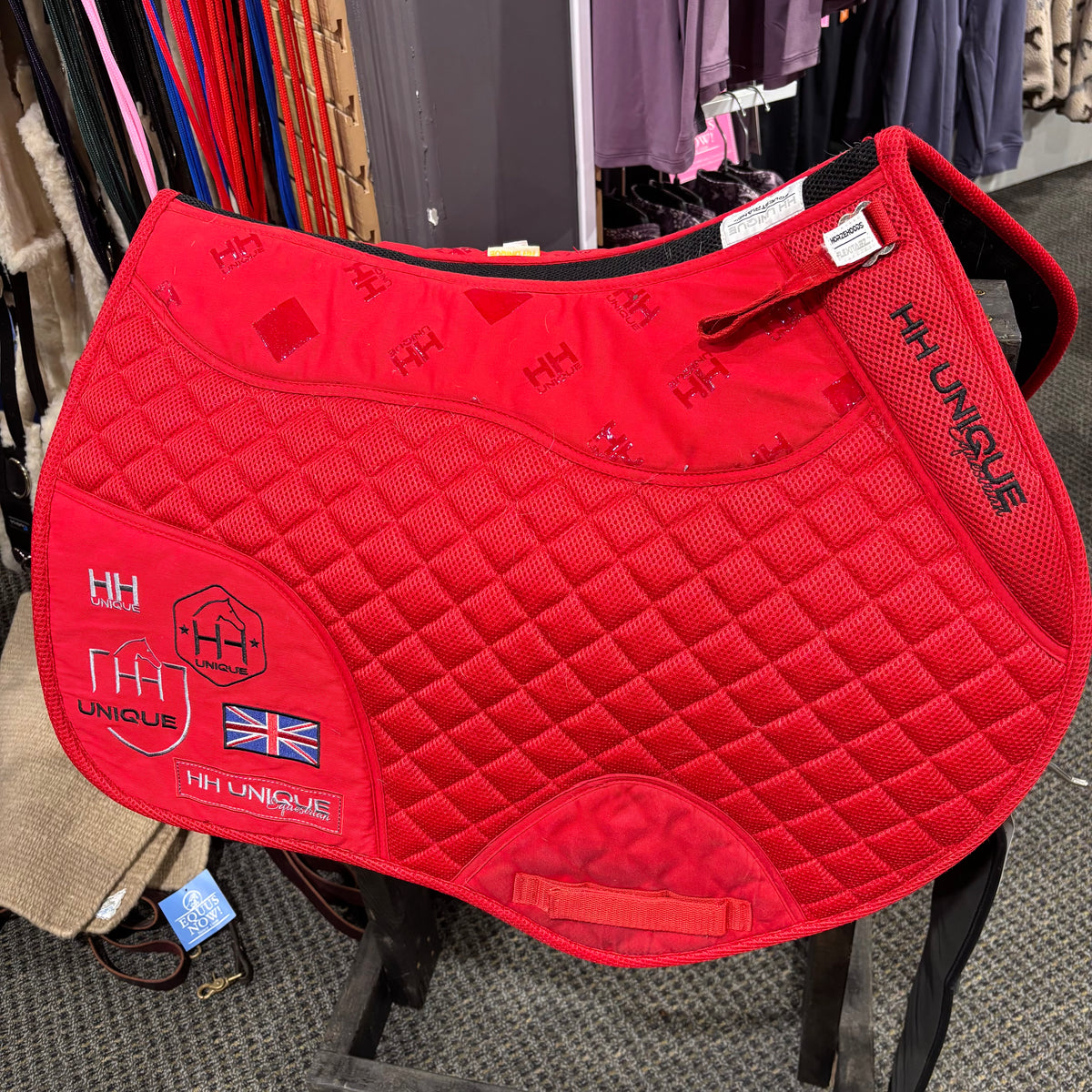Used Full Red HH Unique Jump Saddle Pad