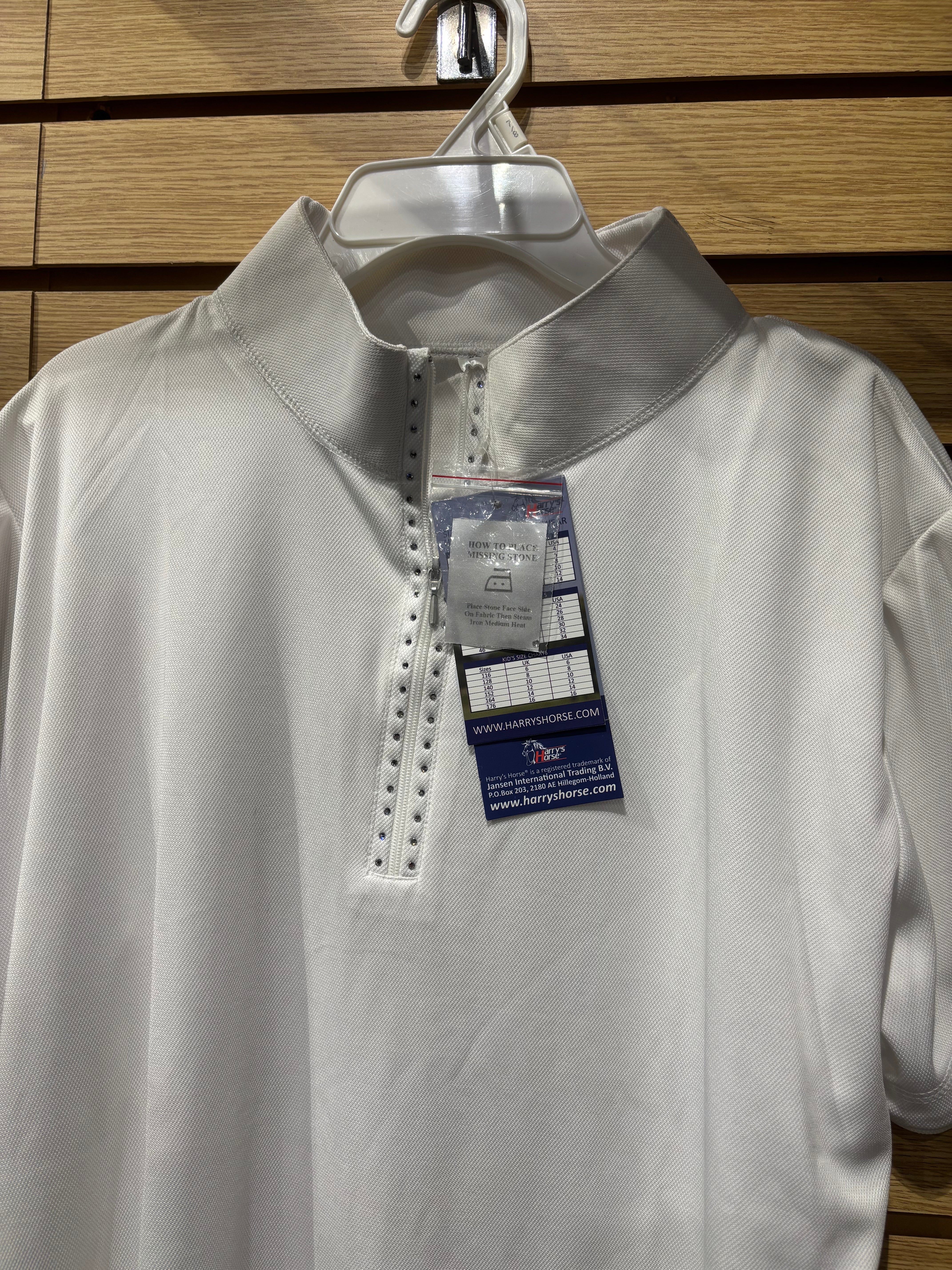 Used XL White Harrys Horse Show Shirt