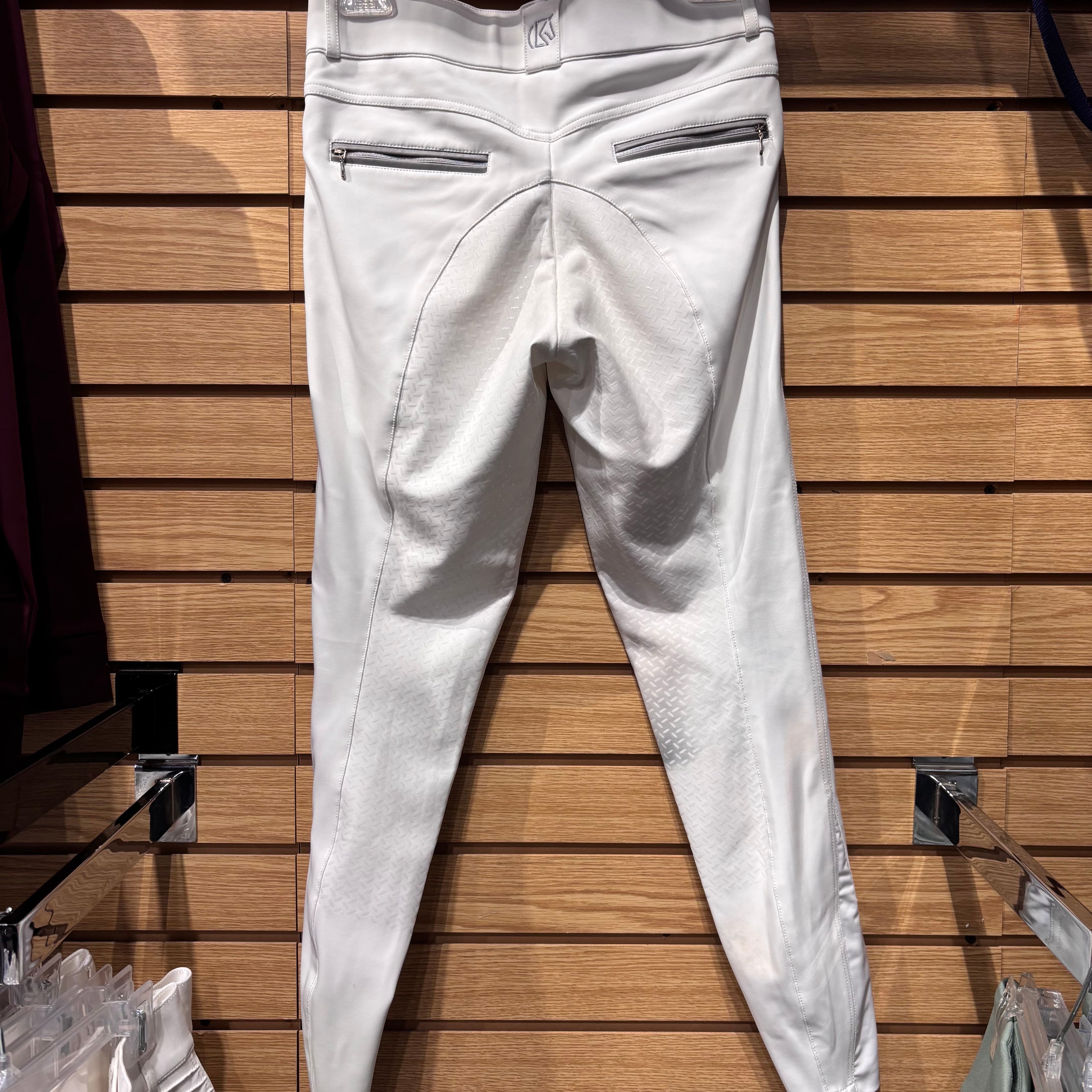 Used 26R White KL Select Full Seat Breeches