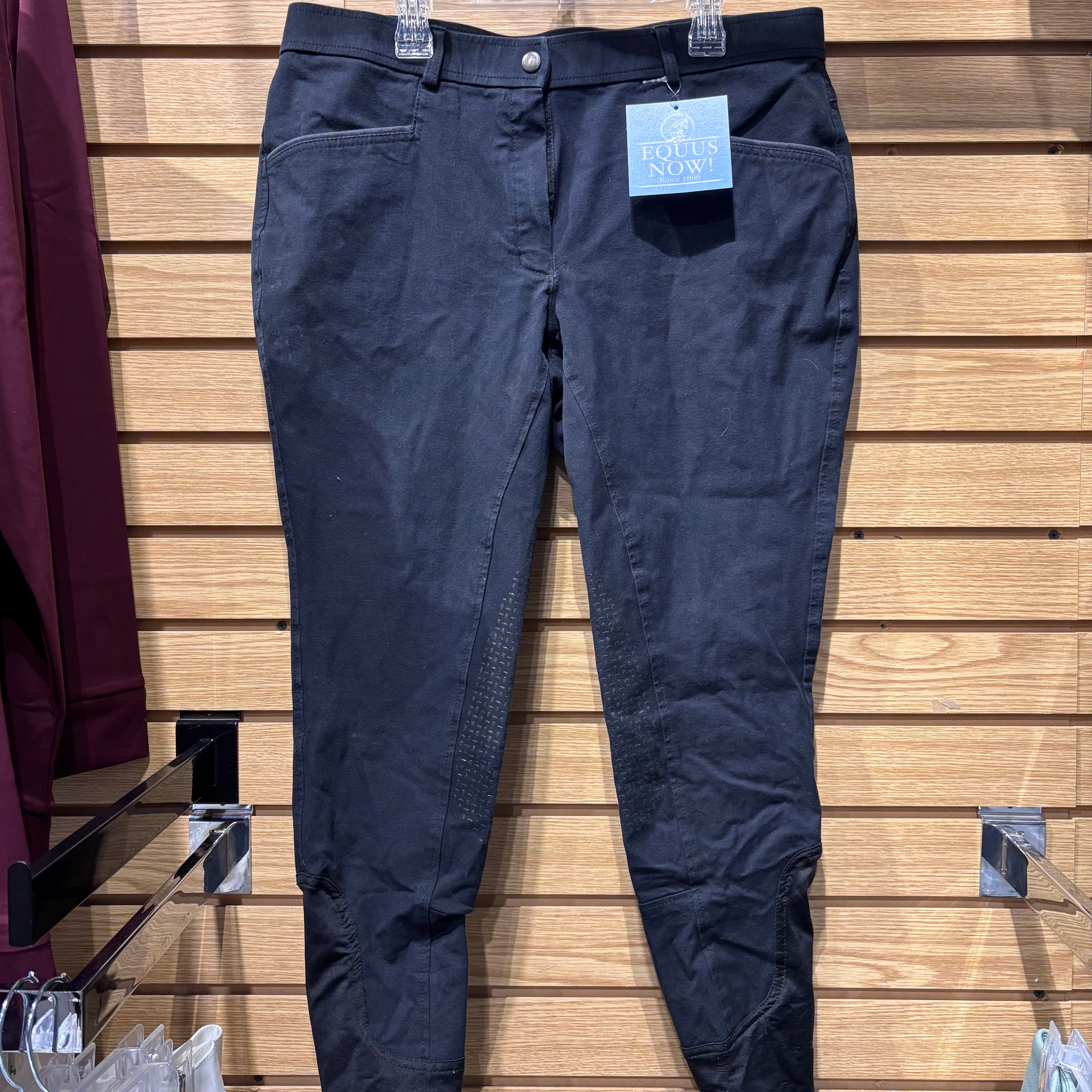 Used 34 Black Knee Patch Breeches
