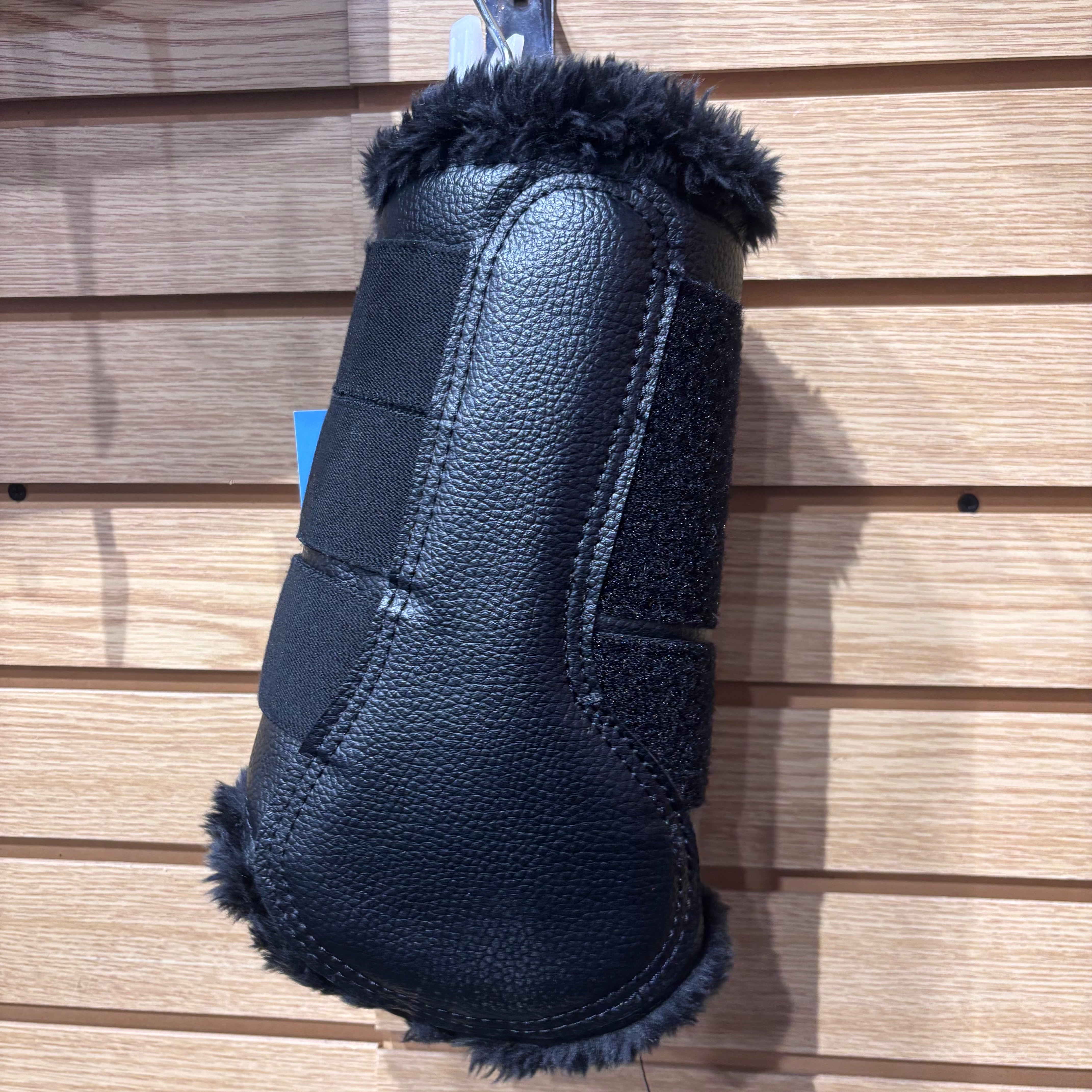 Used Large LeMieux Fleece Lined Brushing Boots Black