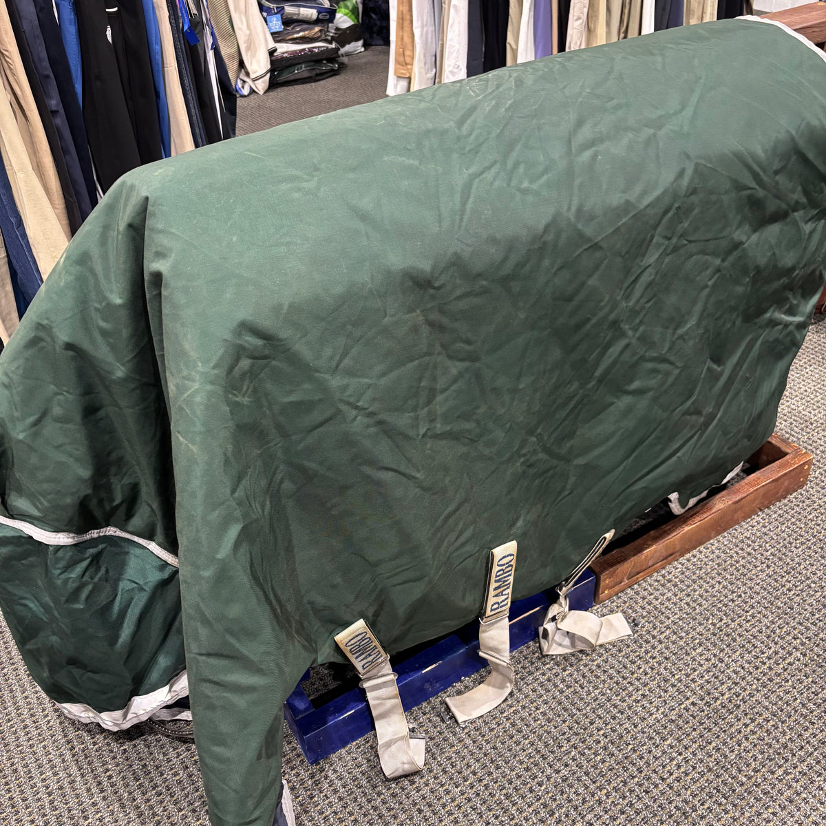 Used 78" Green Rambo Heavyweight Turnout Blanket