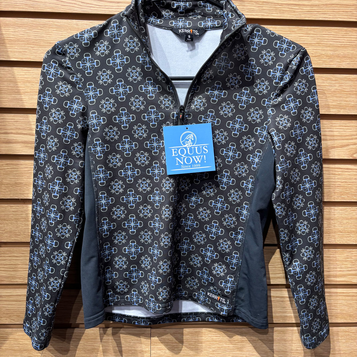 Used Youth Small Slate/Bits Kerrits Winter 1/4 Zip