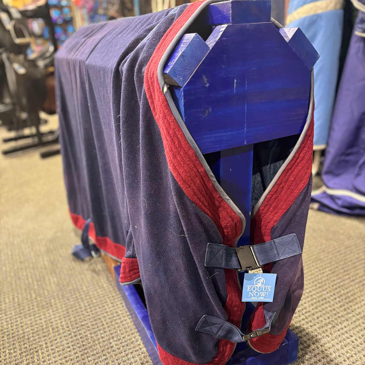Used 64" Navy/Maroon Fleece Cooler