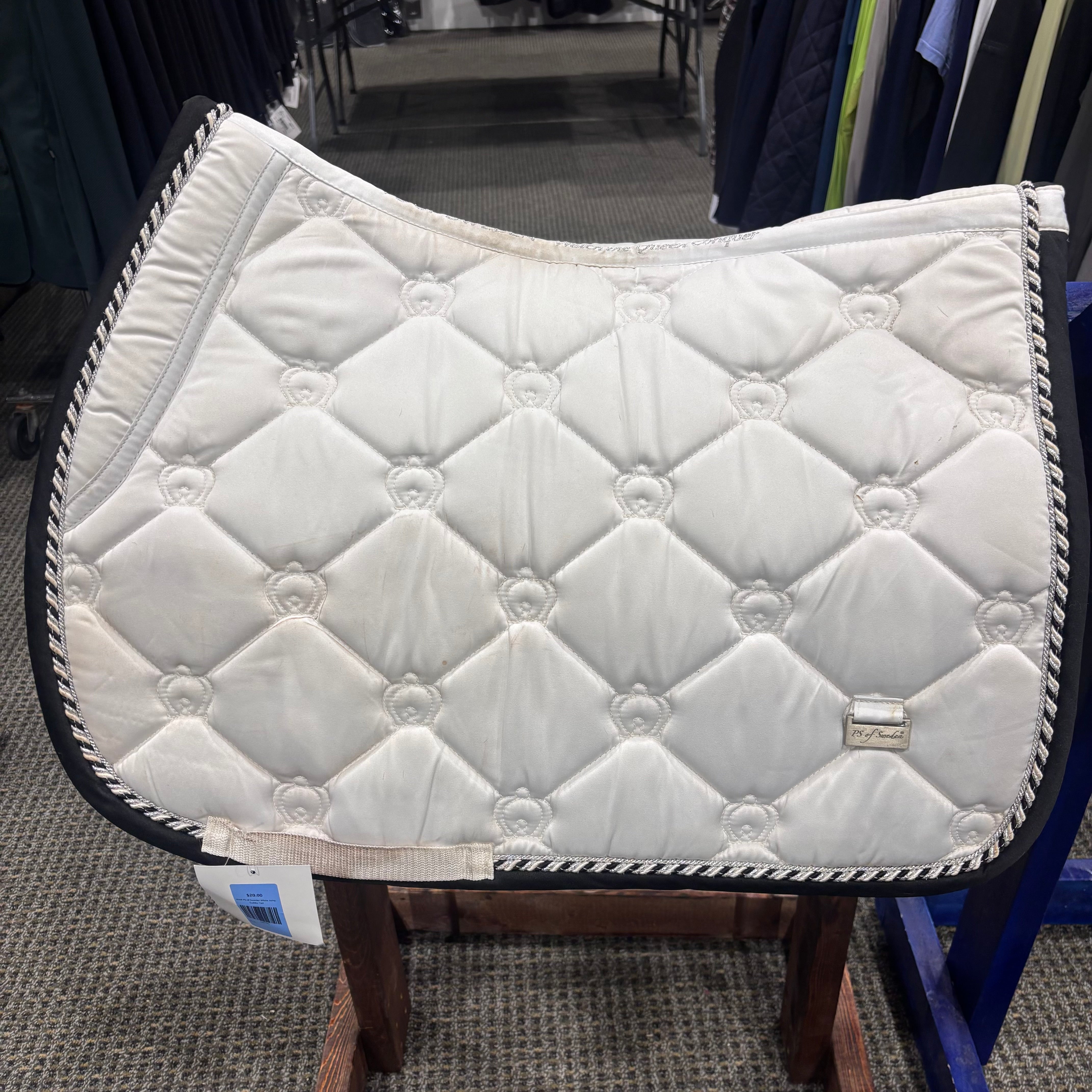 Used PS of Sweden White Jump Saddle Pad