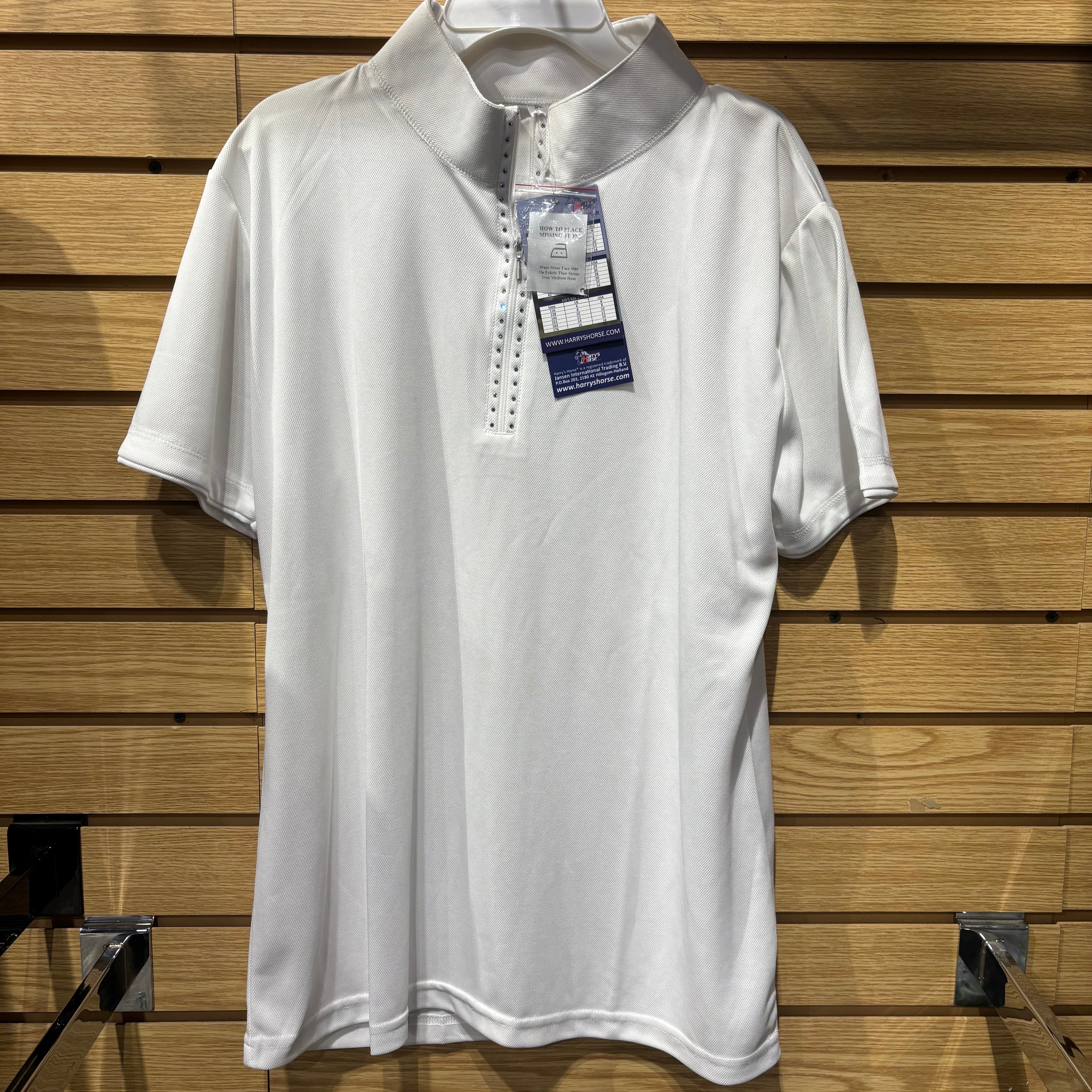 Used XL White Harrys Horse Show Shirt