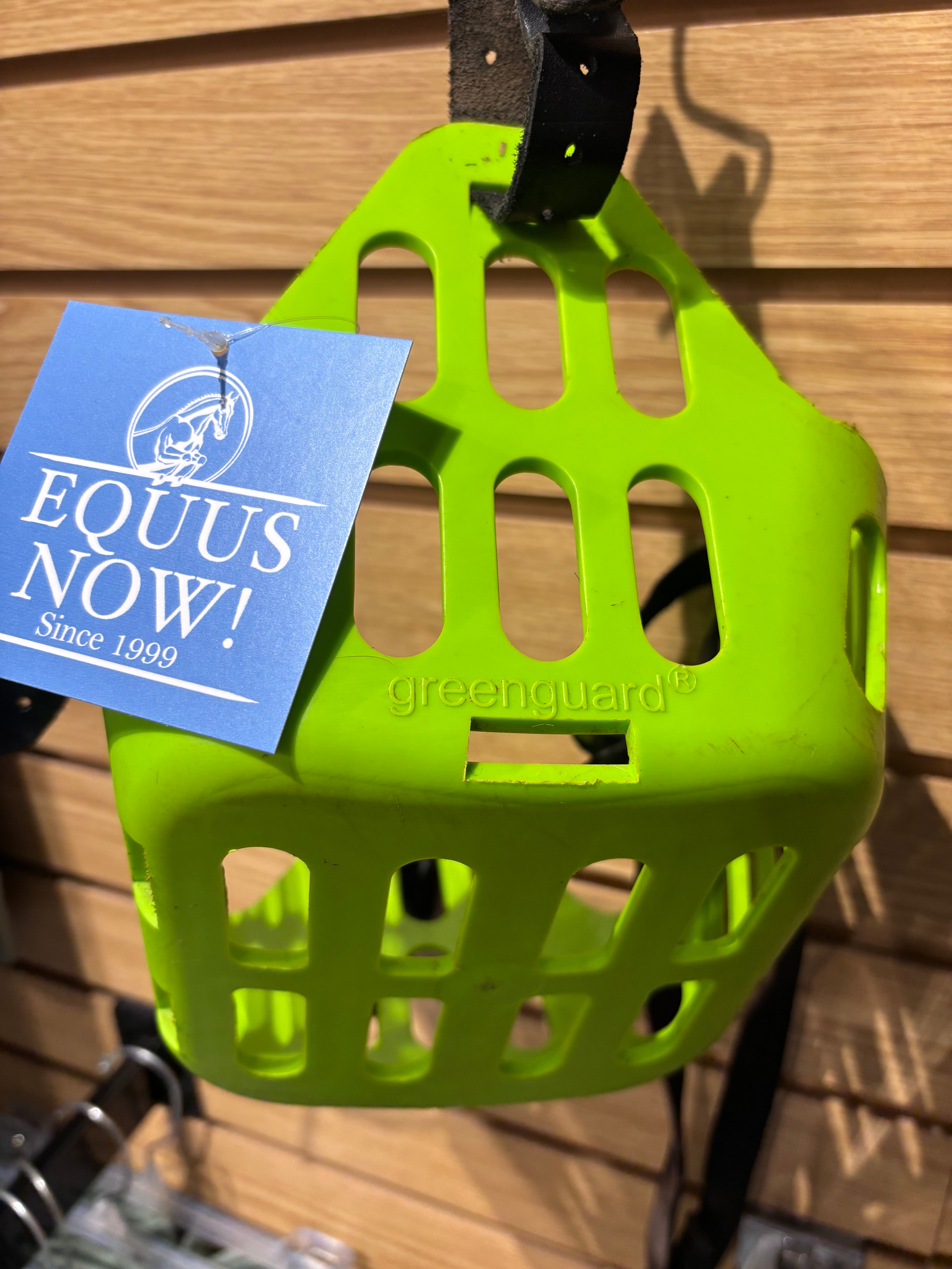 Used Horse Size GreenGuard Muzzle Lime Green