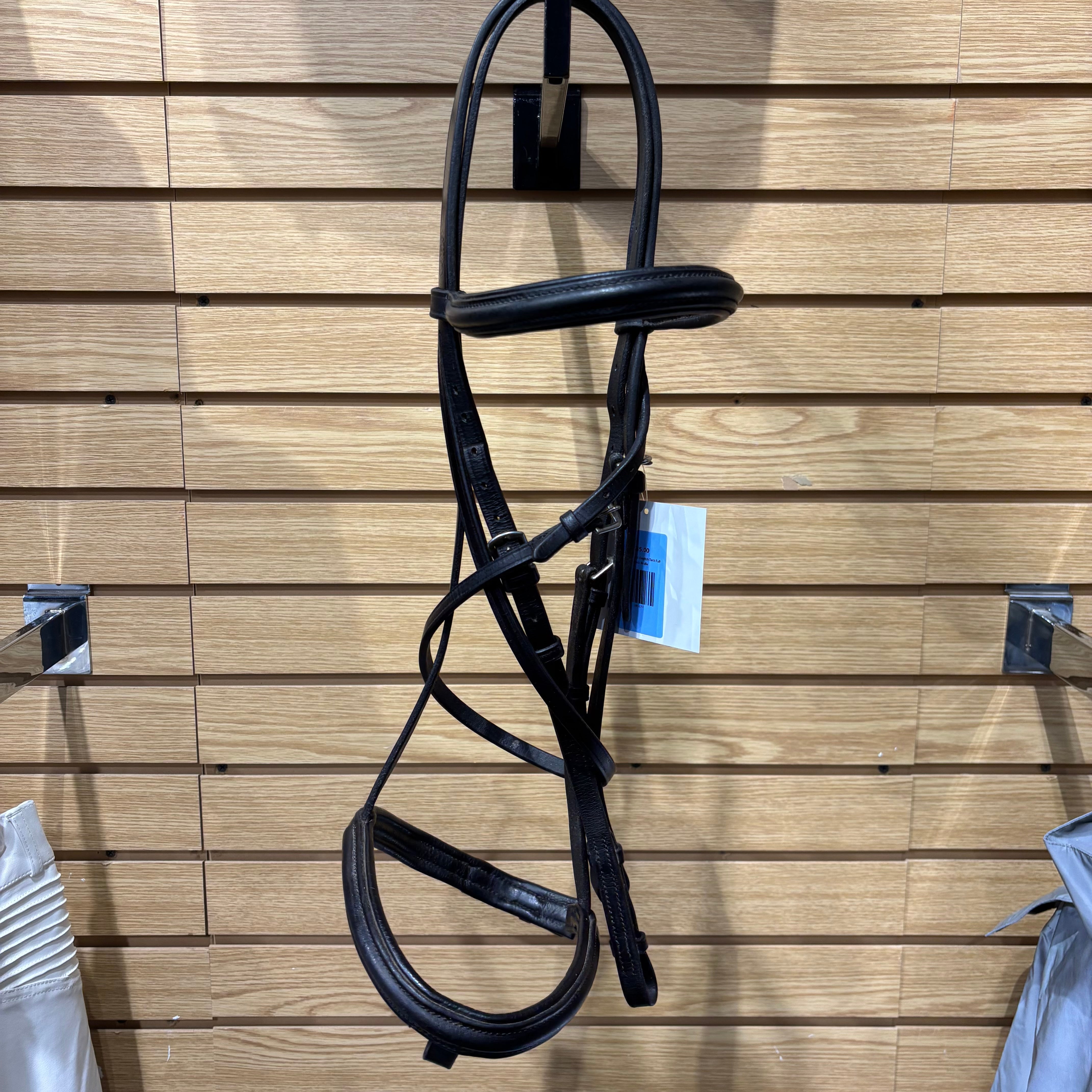 Used Bobby's English Tack Full Black Bridle
