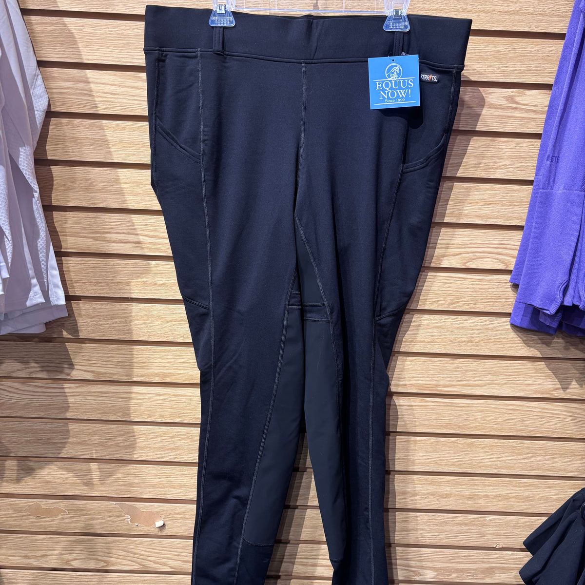 Used 2XL Black Kerrits Full Seat Breeches