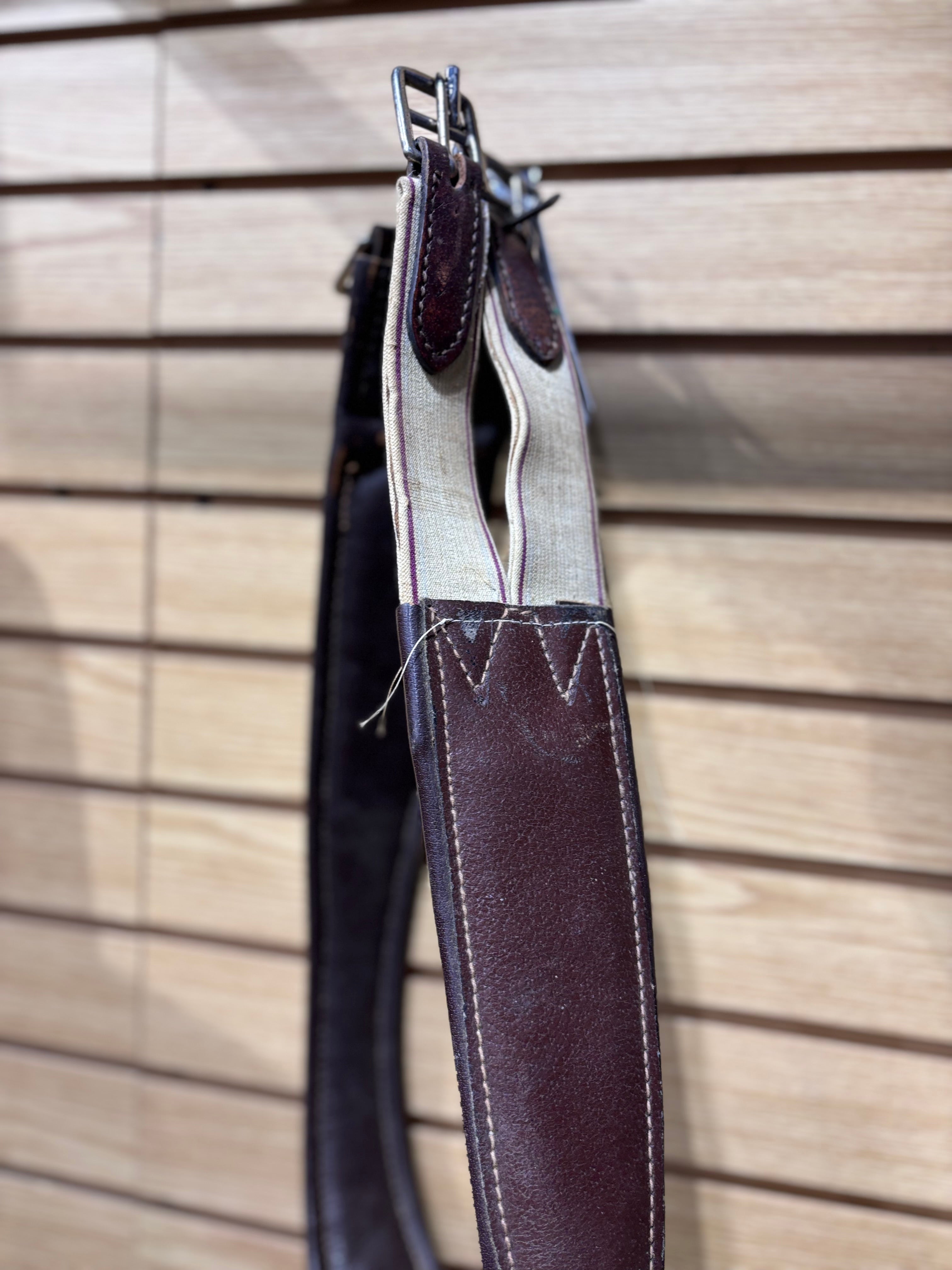 Used 48" Brown Leather Girth