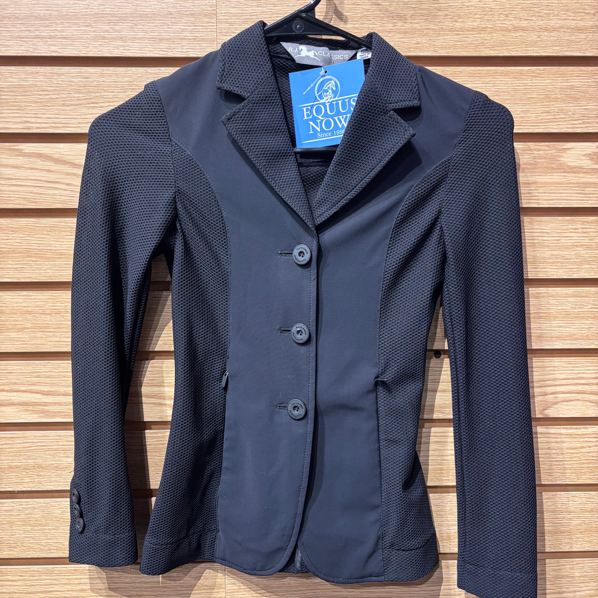 Used 10R Black RJ Classics Harmony Mesh Show Coat