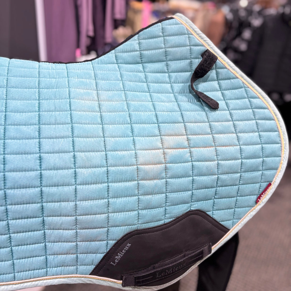Used Large Teal LeMieux CC Suede Jump Pad