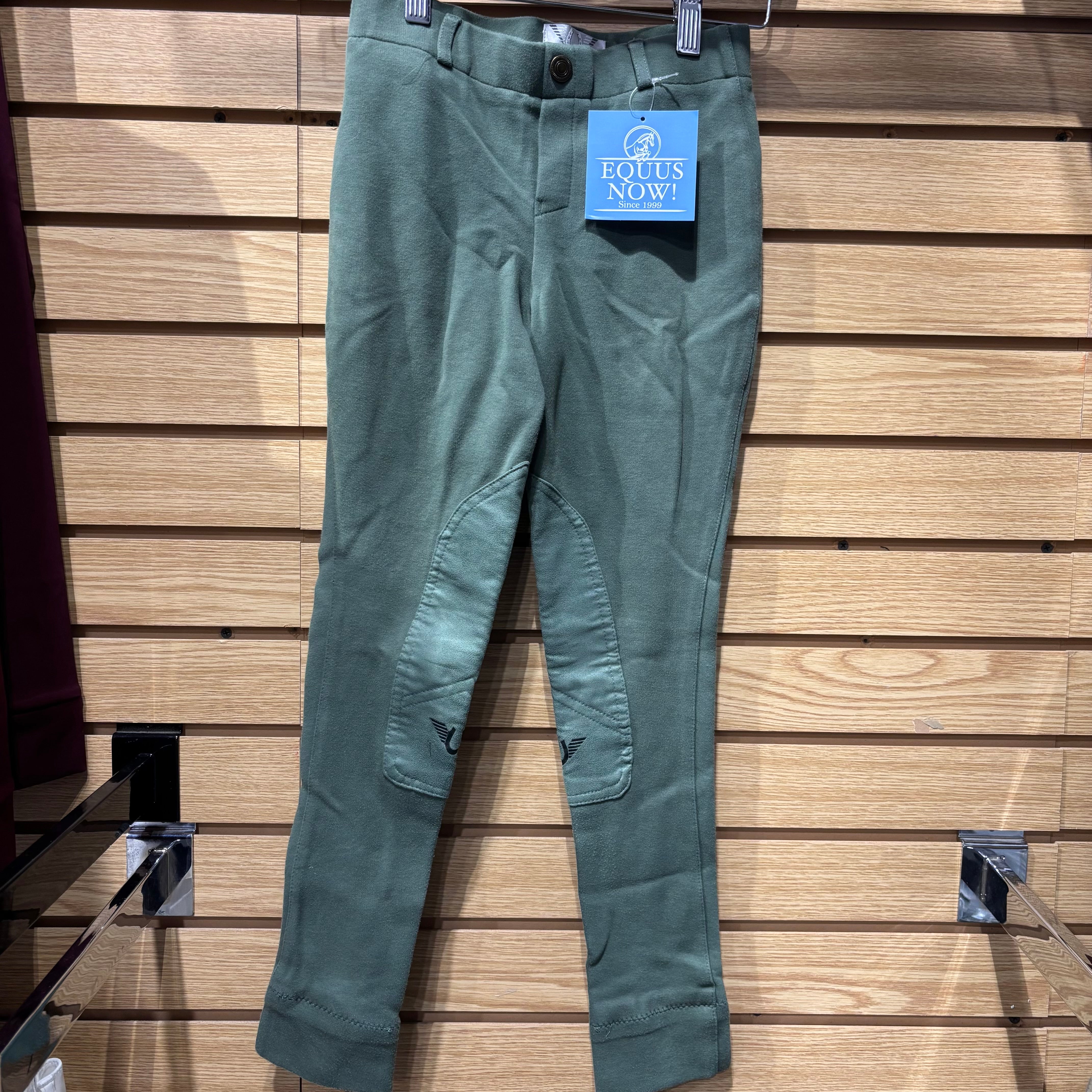 Used Kids 10 Green Tuff Rider Breeches