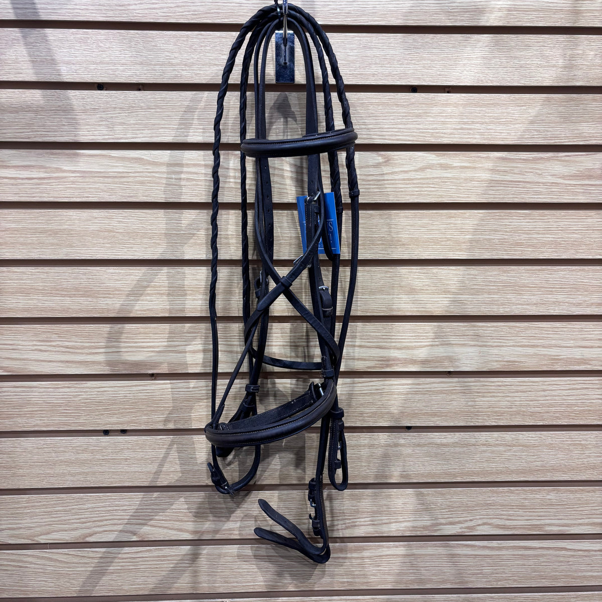 Used Horse Size Brown Bridle with Laced Reins