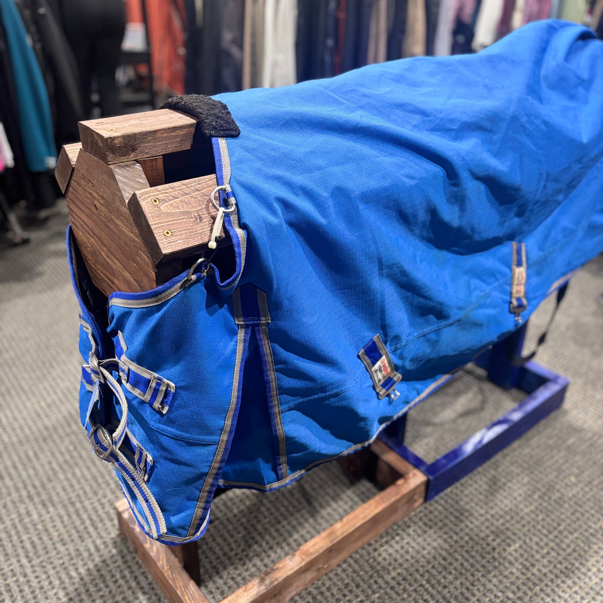 Used 58" Blue Schneiders Medium Turnout Blanket
