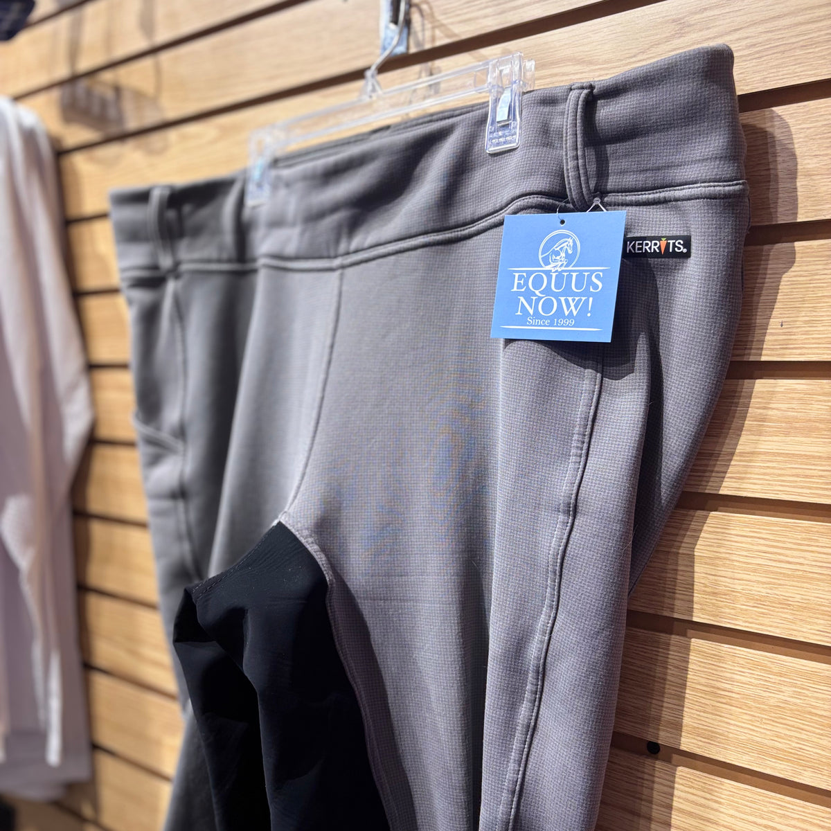 Used 2XL Grey/Black Kerrits Fleece Lined Winter Breeches