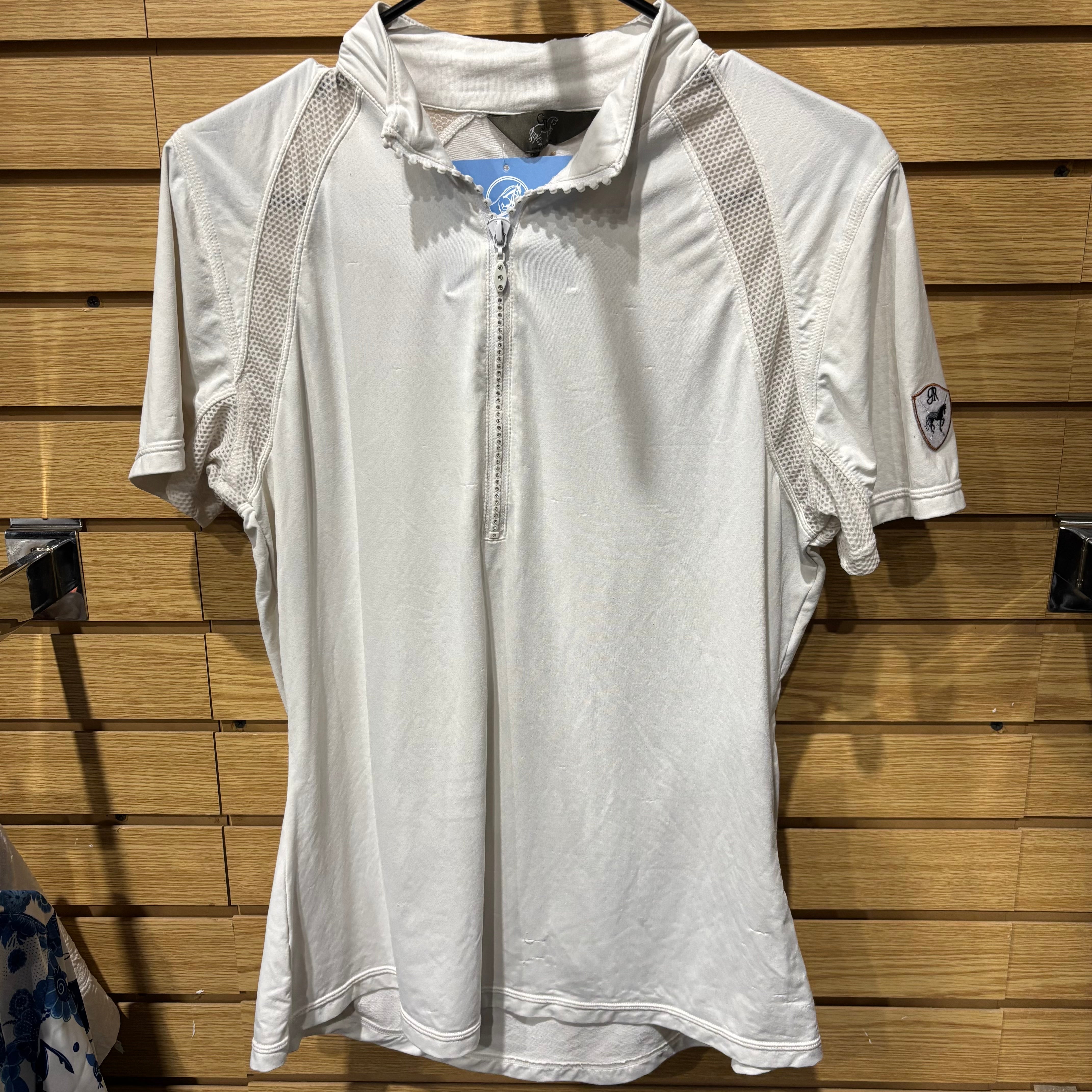 Used Large White GoodeRider Sparkle Show Shirt