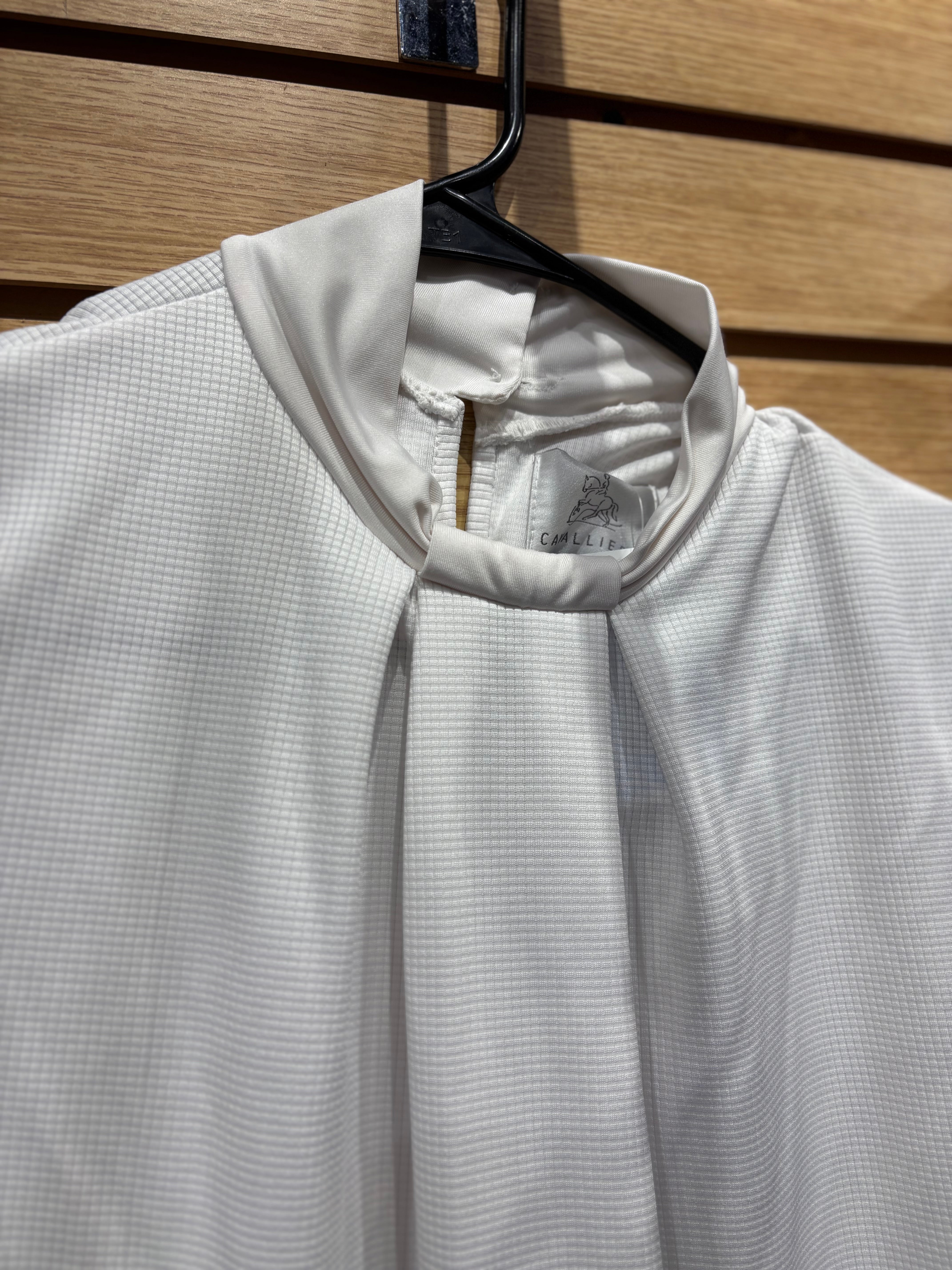 Used Large White Cavalliera Show Shirt Short Sleeve