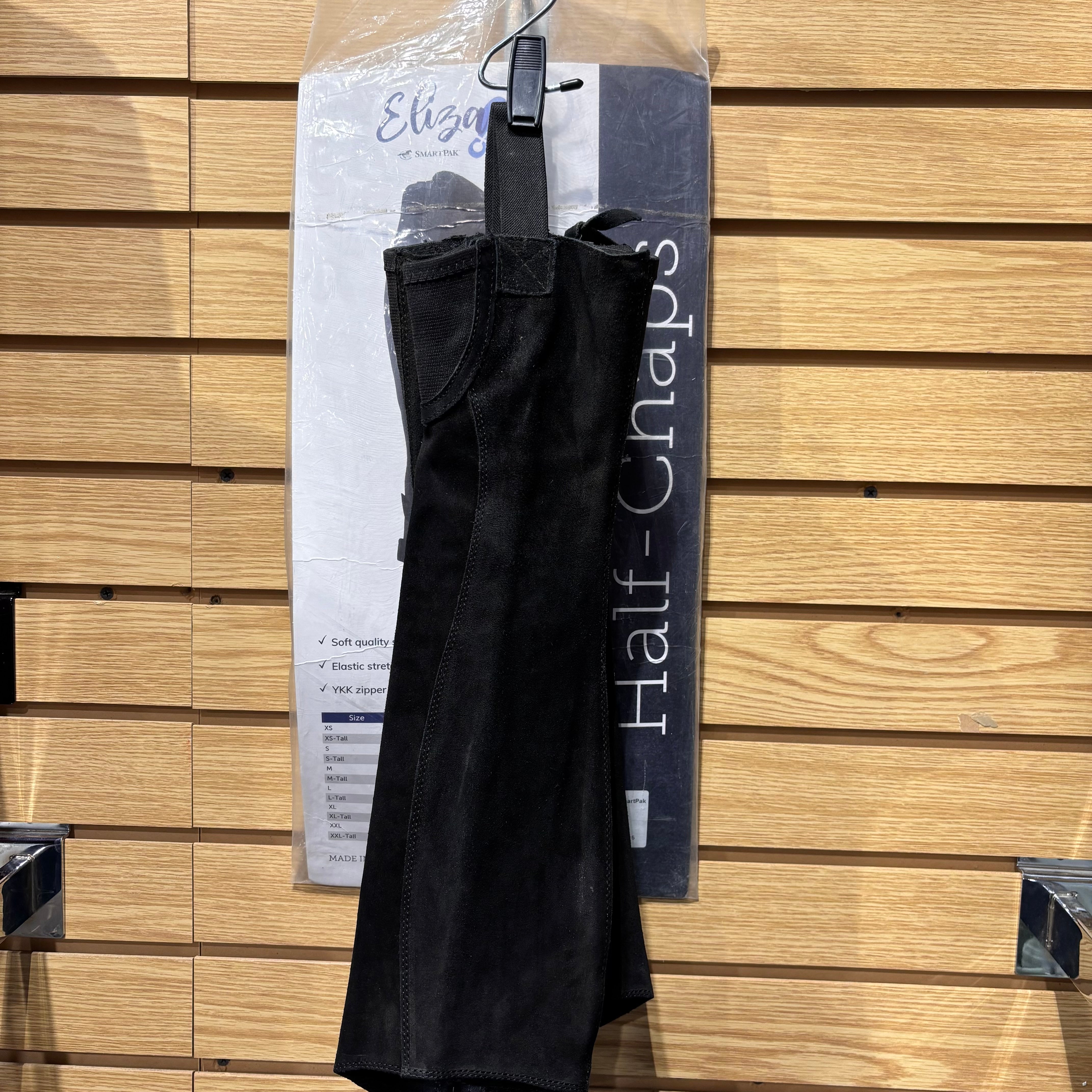 Used XS Tall Black SmartPak Eliza Suede Half Chaps