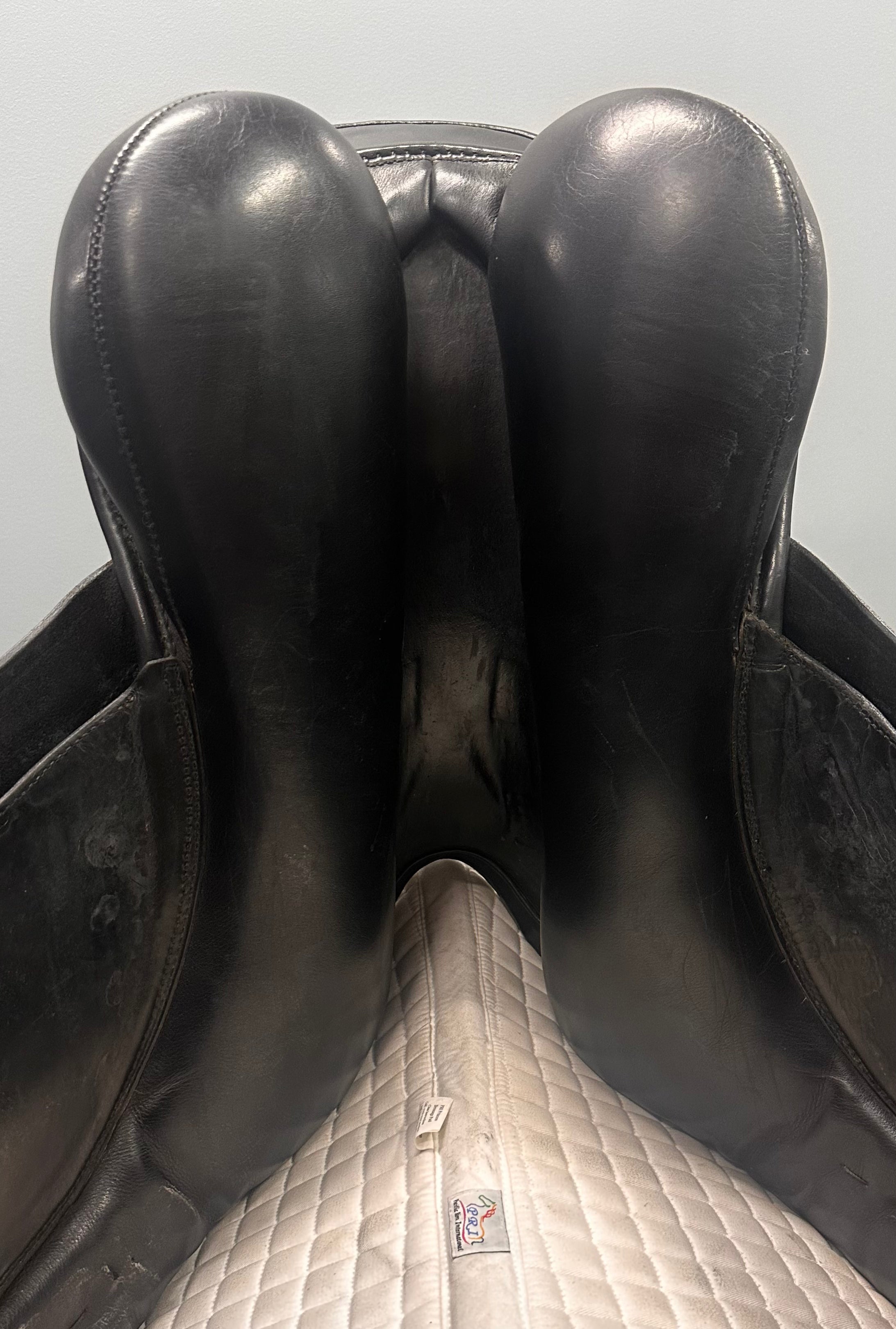 Used Sattlerei Dressage Saddle 17.5" Wide Tree