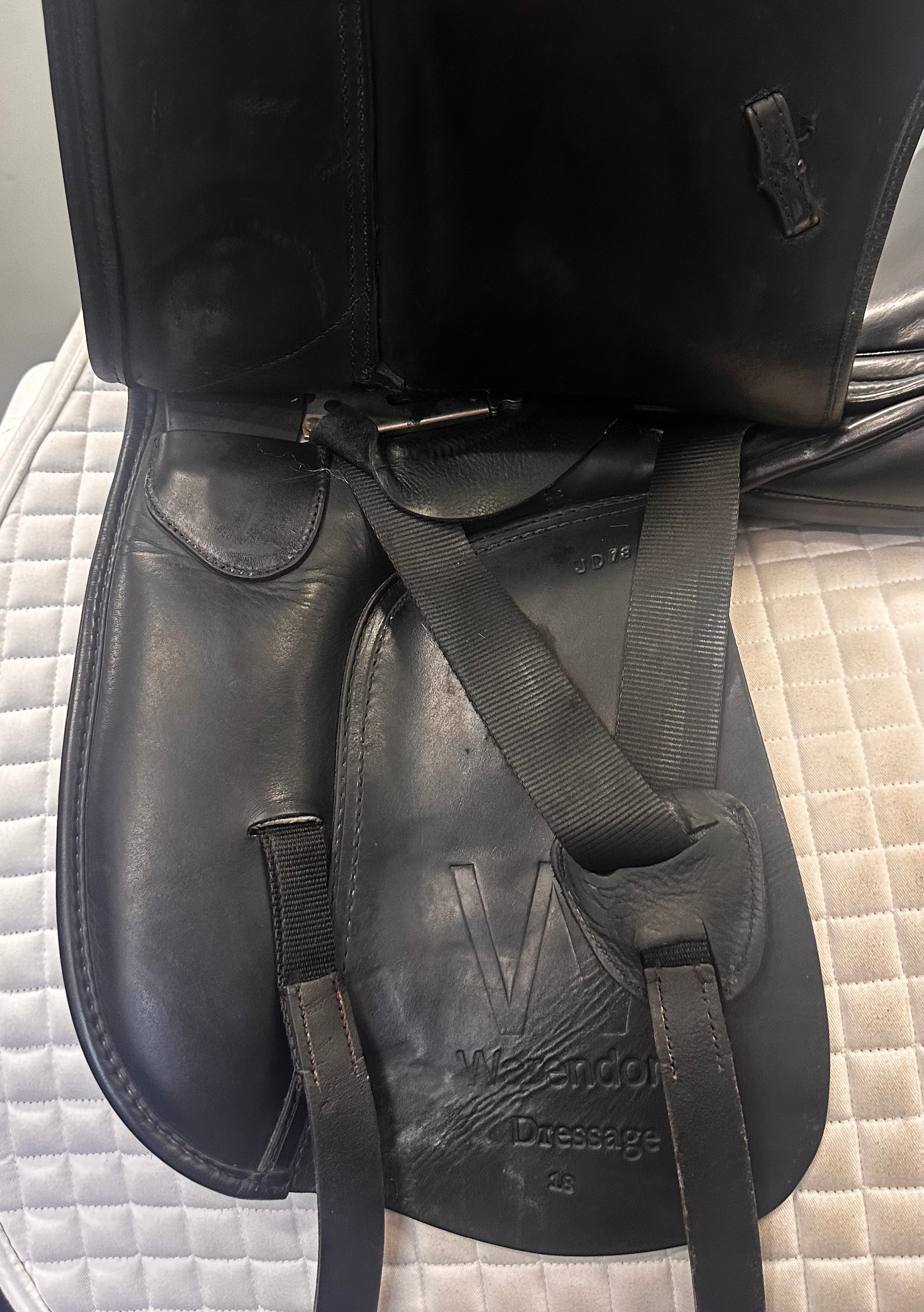 Used Warendorf Dressage Saddle 18" Medium Wide