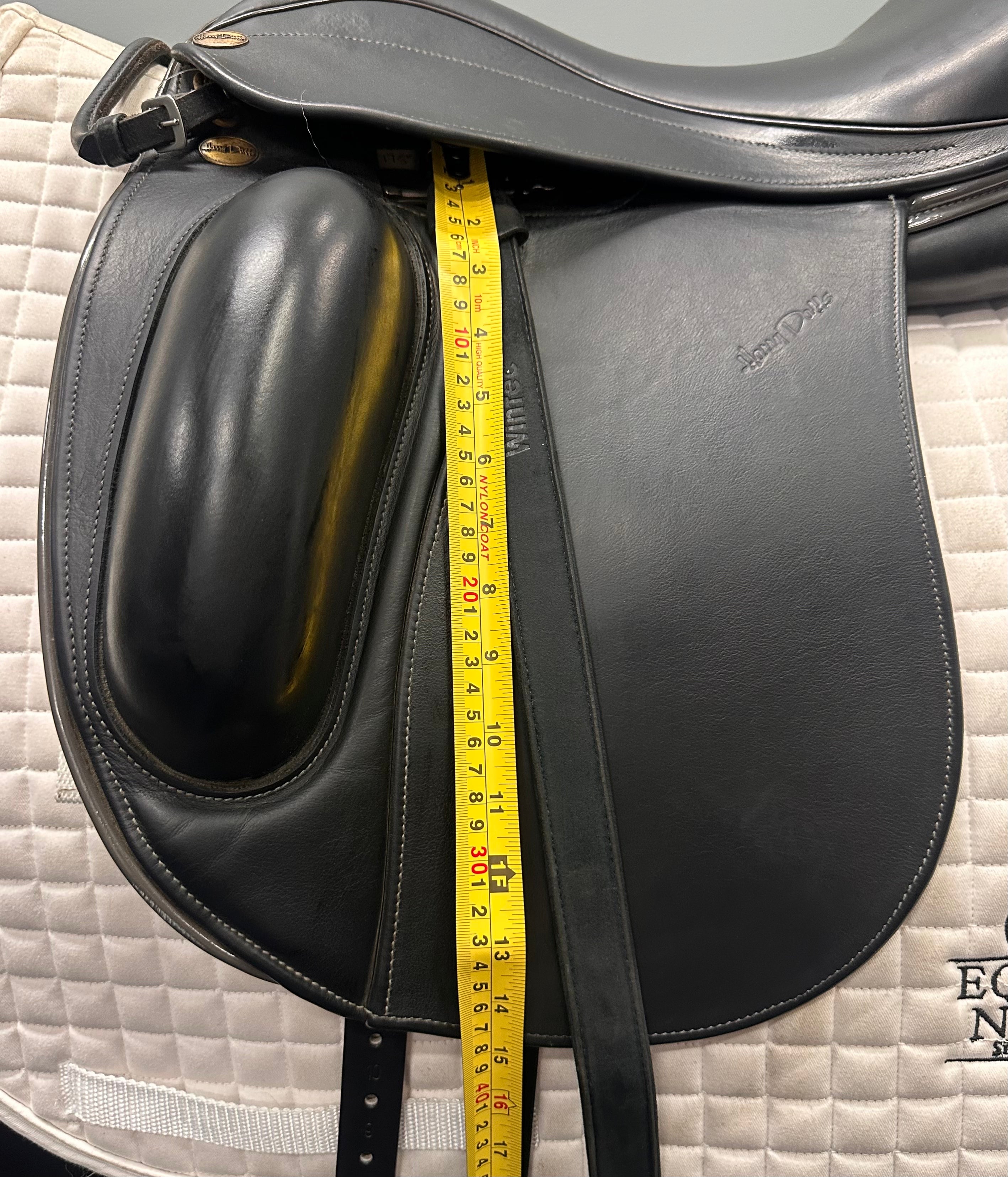 Used Henry Dabbs Dressage Saddle 17.5" Wide Tree
