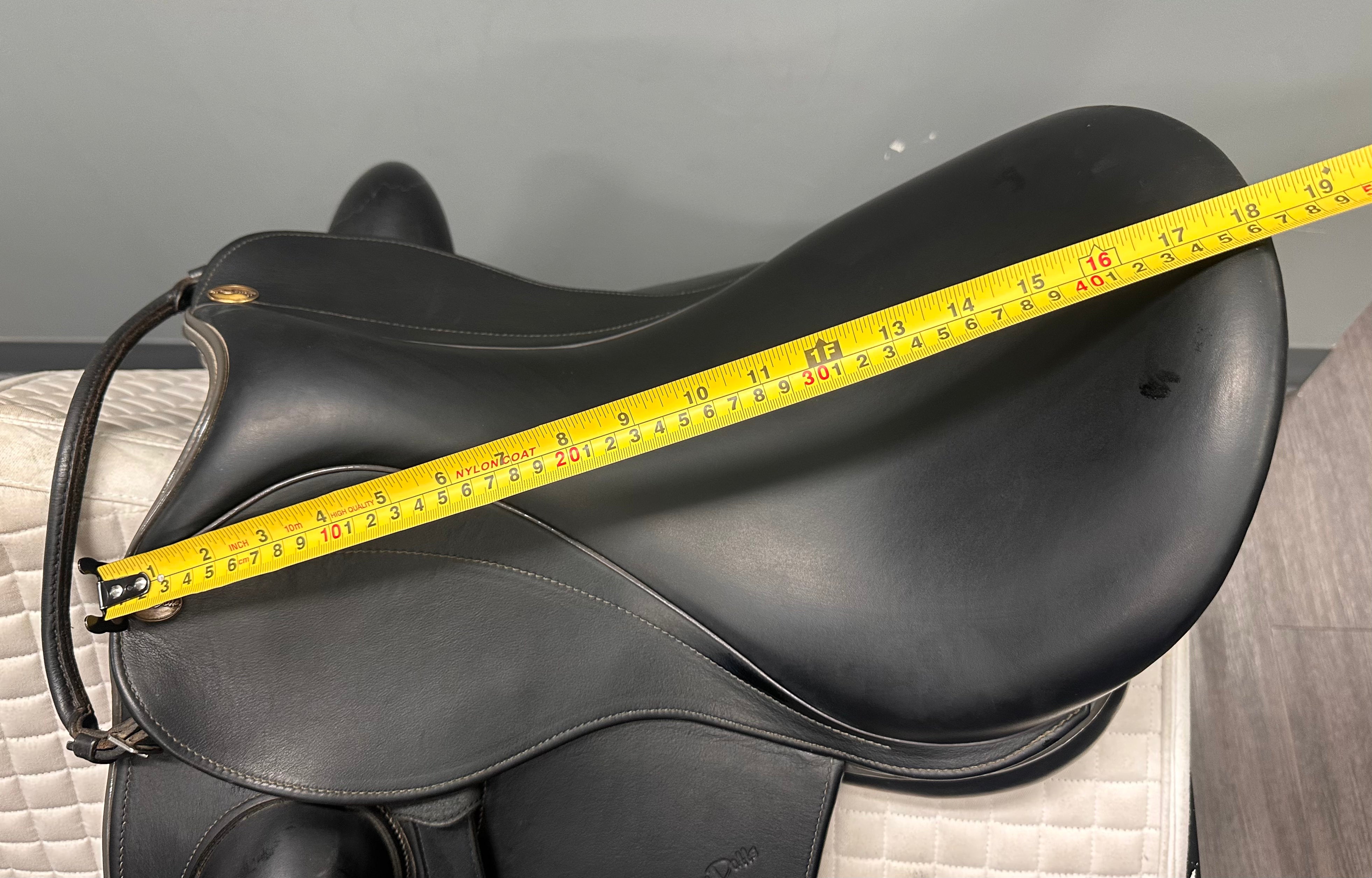 Used Henry Dabbs Dressage Saddle 17.5" Wide Tree