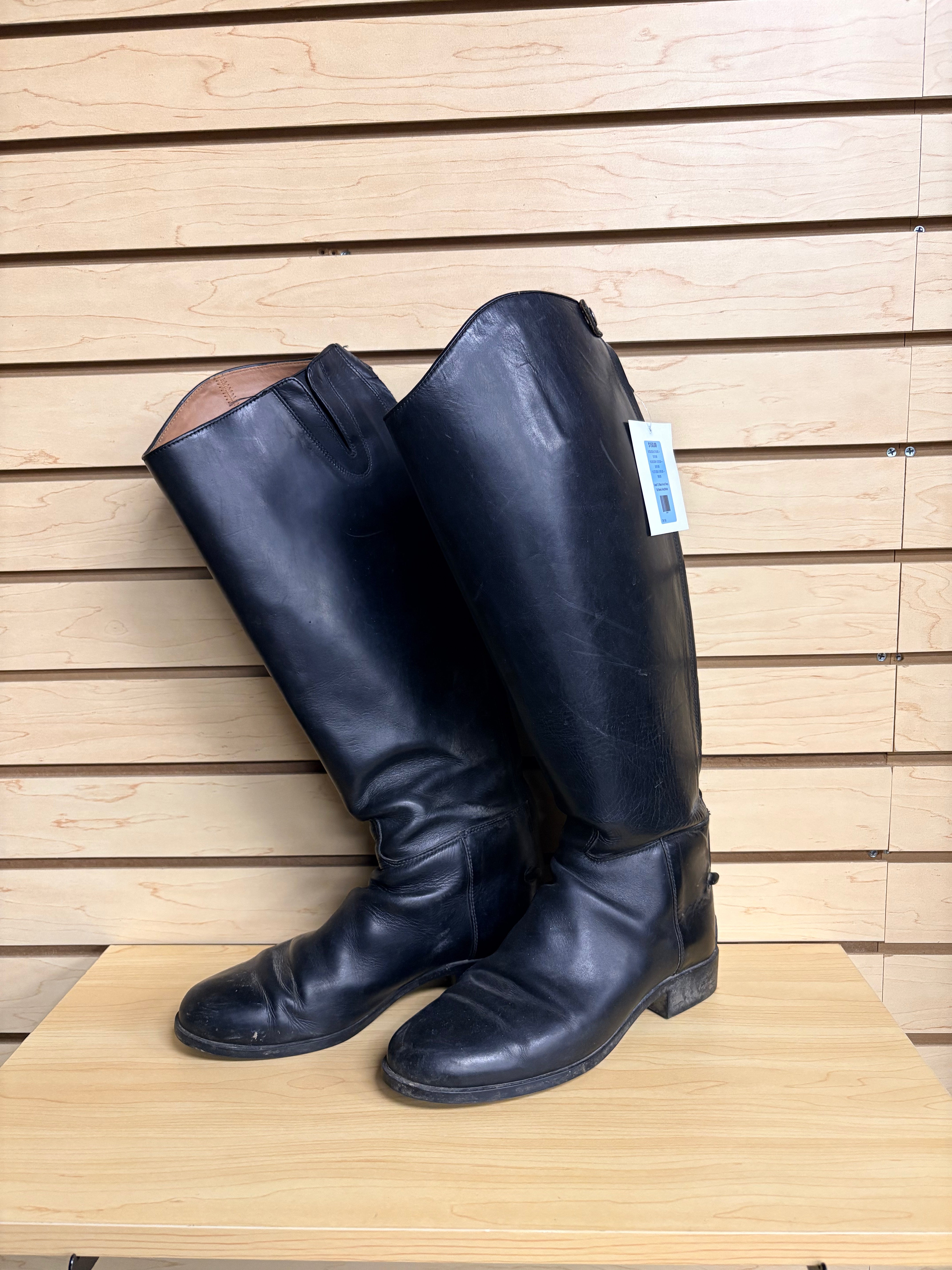 Used 7.5 Black Ariat Dress Tall Boots Med/Wide