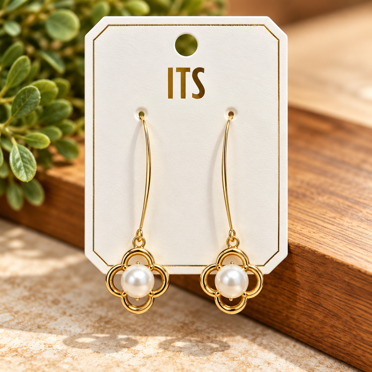 ITS Flower Pearl Dangle Earring