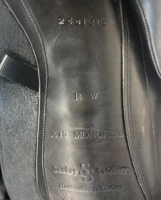 Used Sankey XTS Dressage Saddle 18" Wide Tree