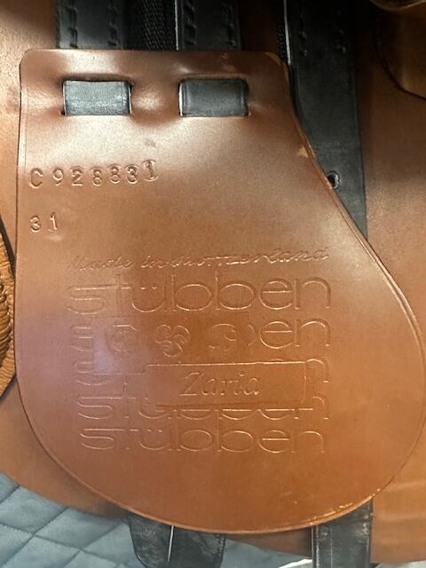 Used Stubben Zaria Jump Saddle 17" Medium Wide Gullet