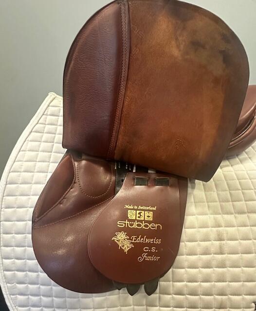 Used Stubben Edelweiss Junior Jump Saddle 15" Medium Wide Gullet