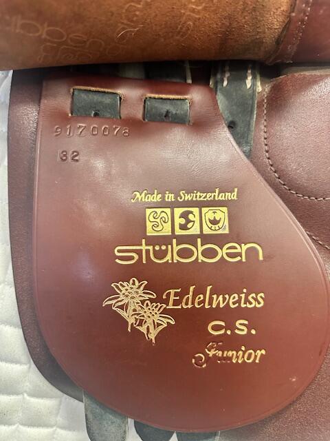Used Stubben Edelweiss Junior Jump Saddle 15" Medium Wide Gullet