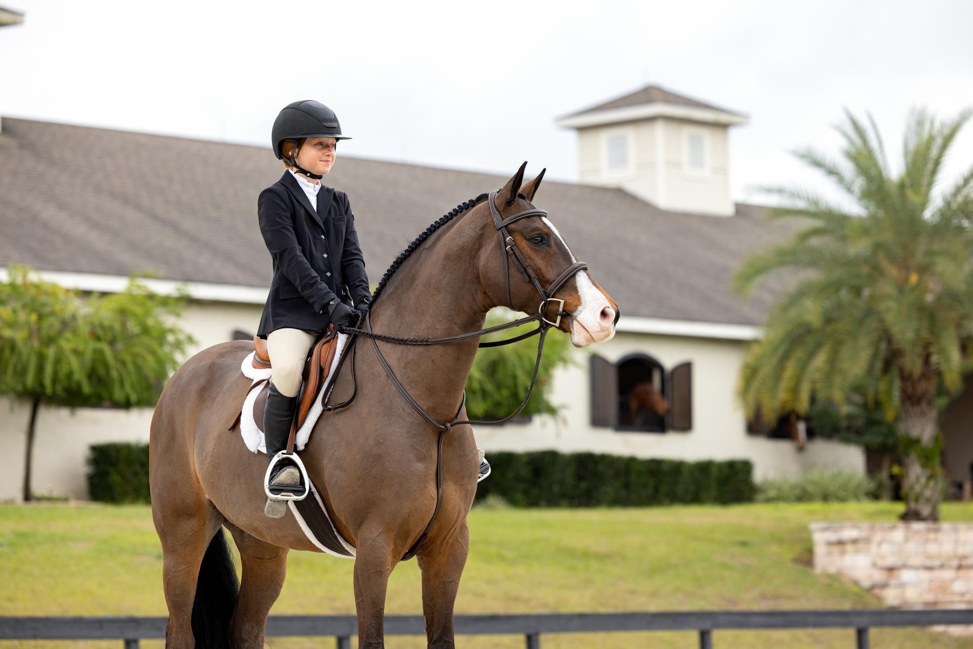 LeMieux Stitched Hunter Bridle with Laced Reins