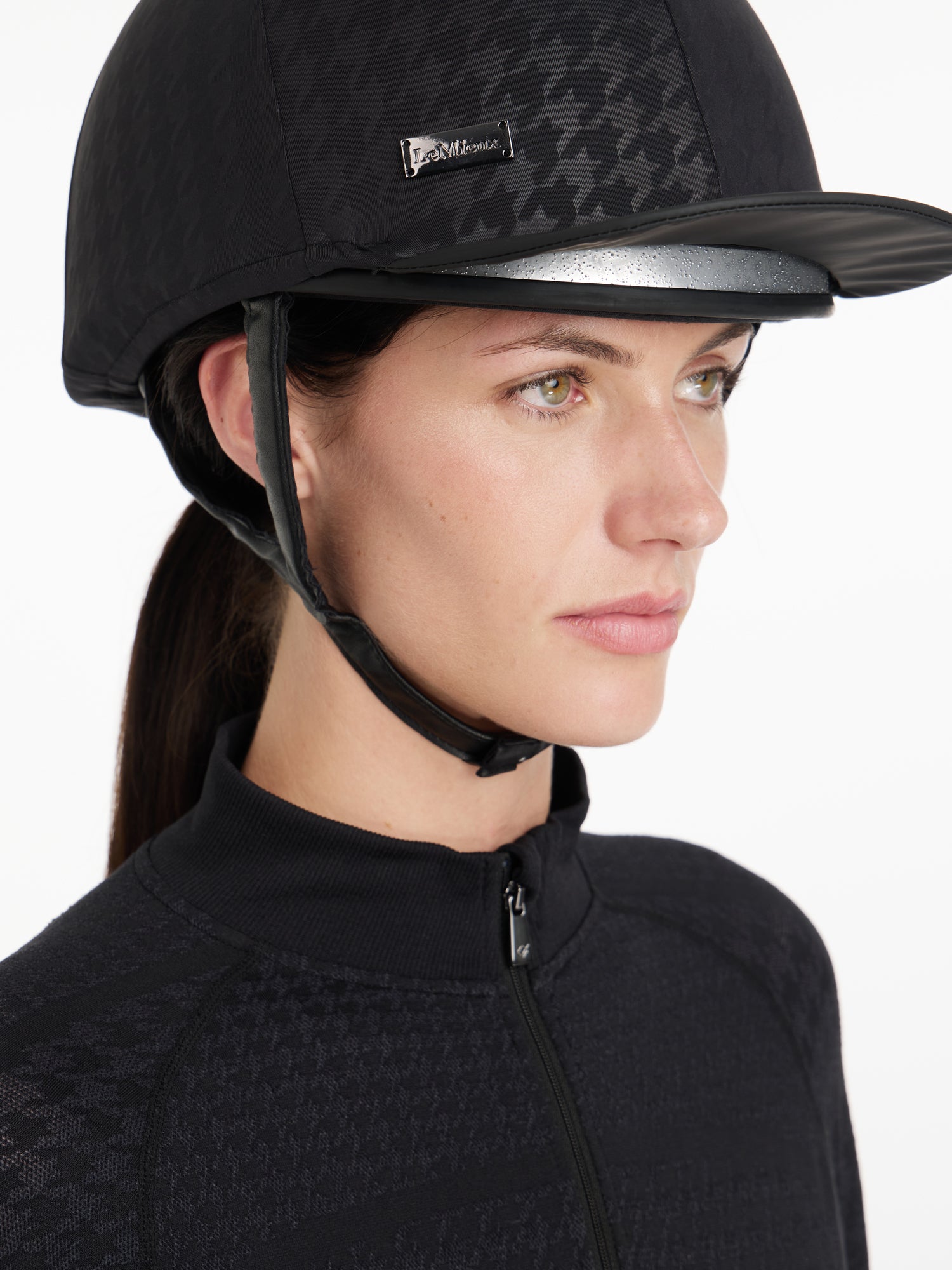 LeMieux Aspen Houndstooth Helmet Silk