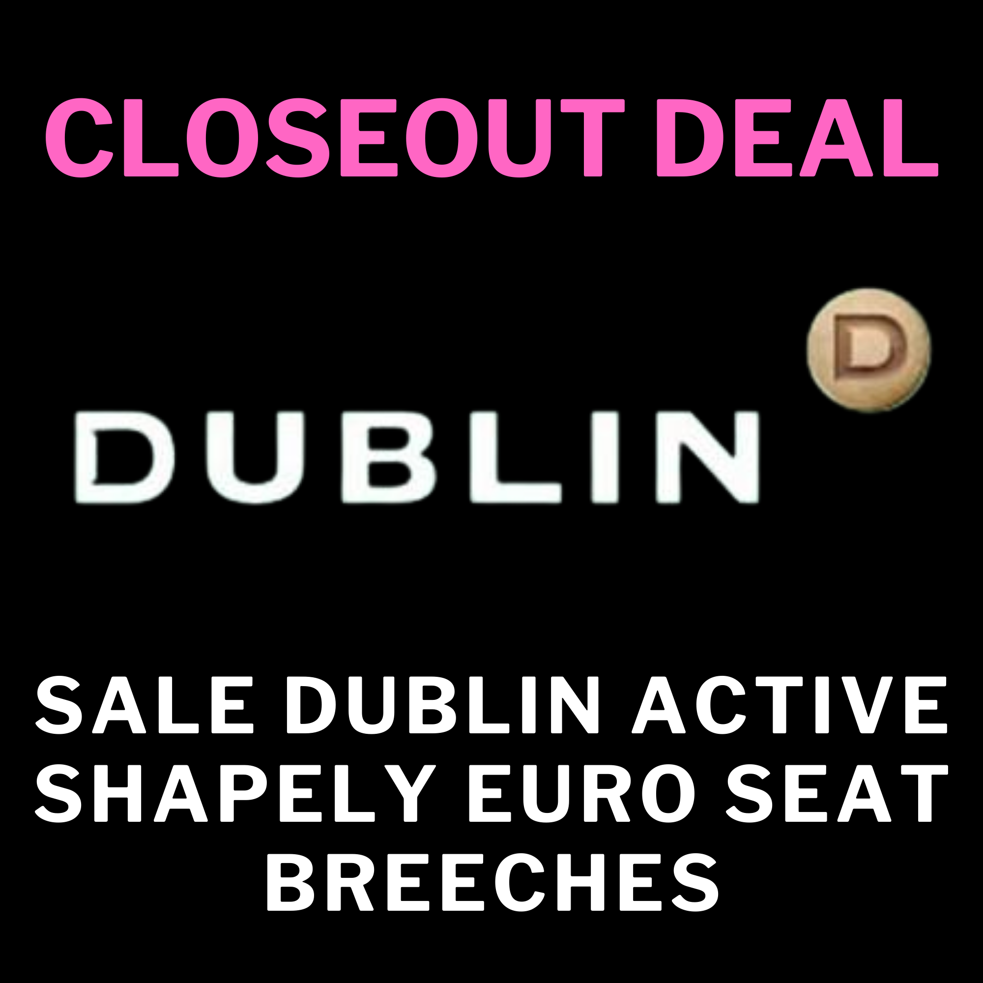 Sale Dublin Active Shapely Euro Seat Breeches