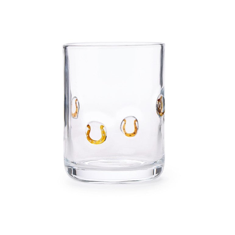 Horseshoe Double Old Fashion Hand-Painted Glass