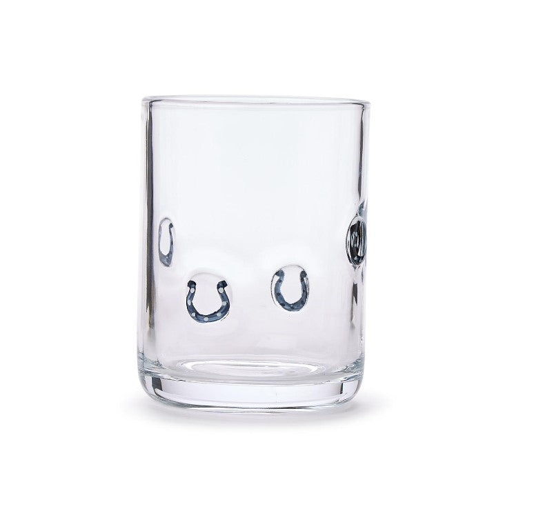 Horseshoe Double Old Fashion Hand-Painted Glass