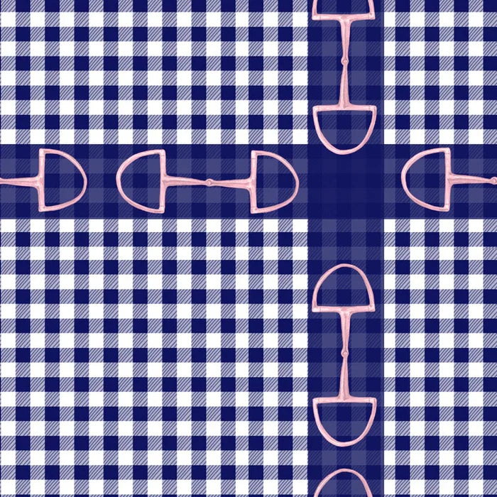 SALE AP Hassinger Snazzy Socks - Child - Snaffle Bit Picnic - Navy