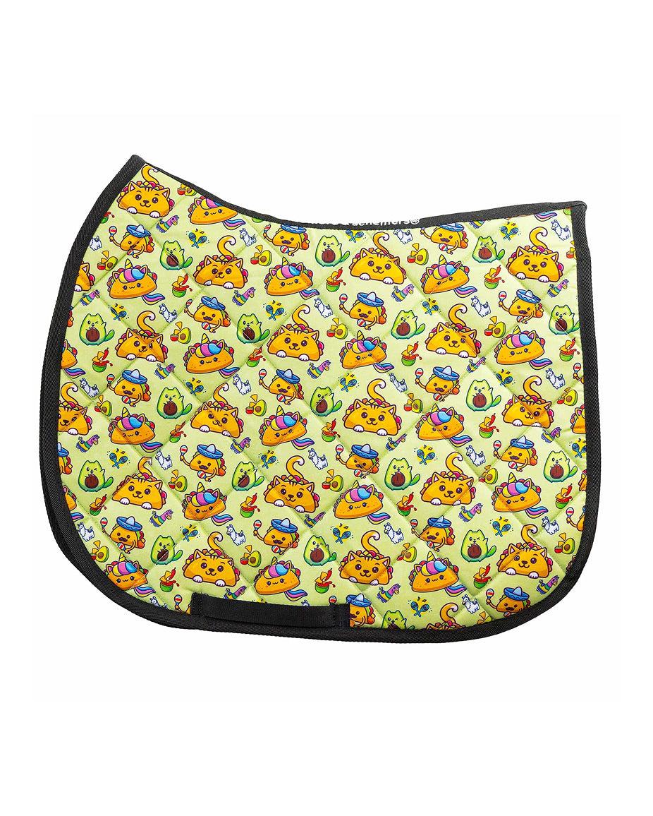 Dreamers & Schemers All Purpose Saddle Pad - Taco Cat