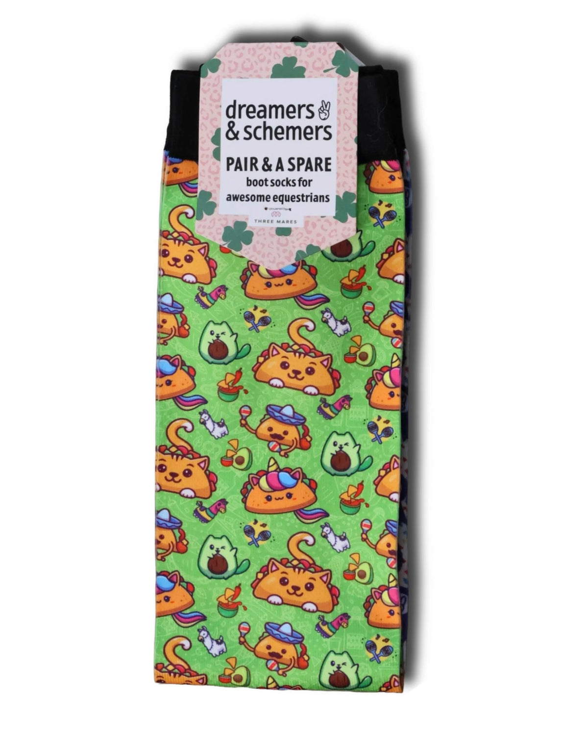 Dreamers & Schemers Pair & A Spare Socks - Taco Cat