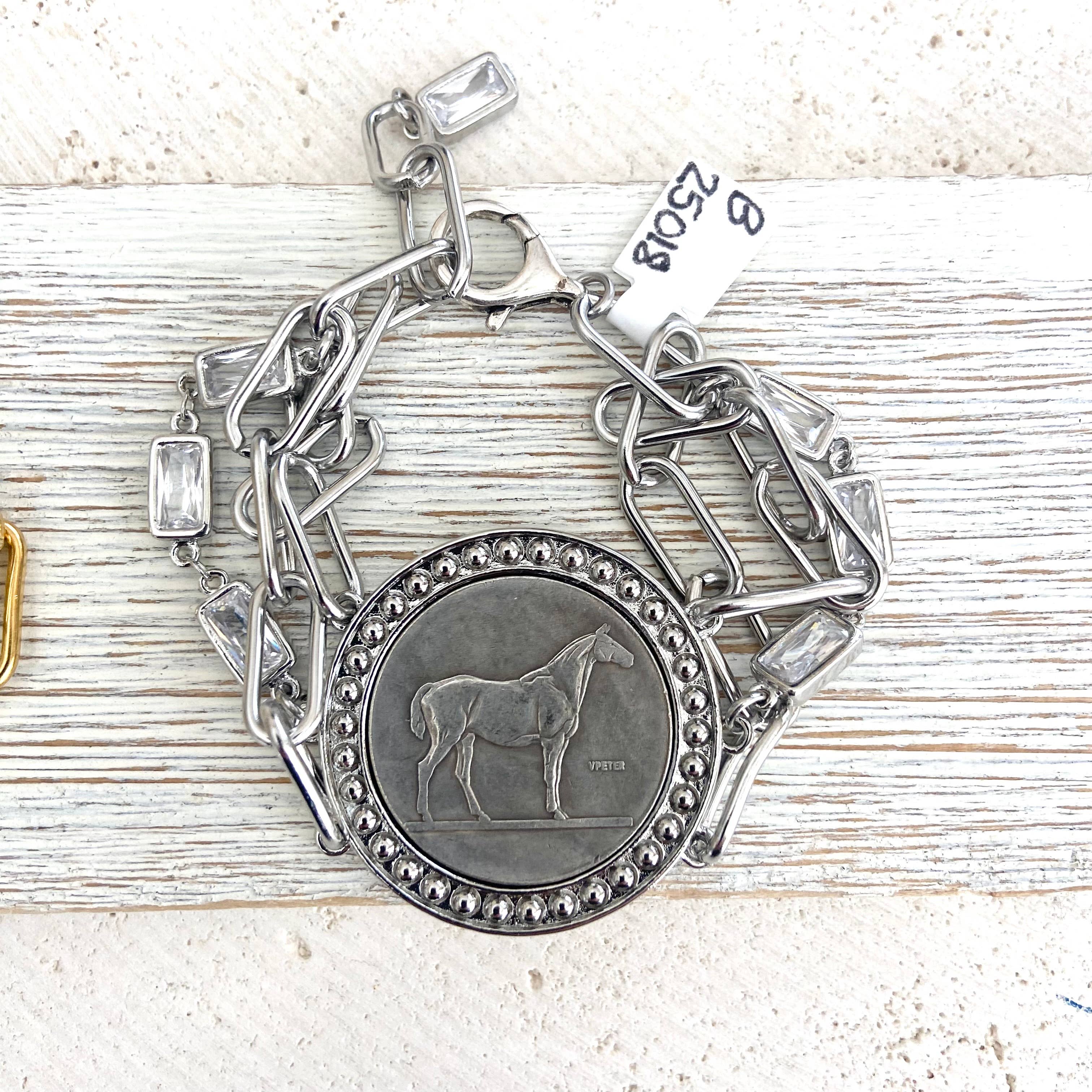 Handmade Horse Coin Bracelet