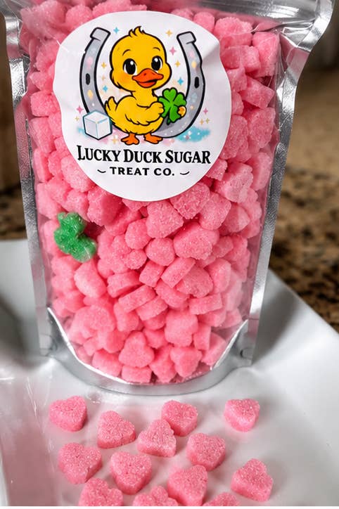 Lucky Duck Sugar Treats - Peppermint Hearts