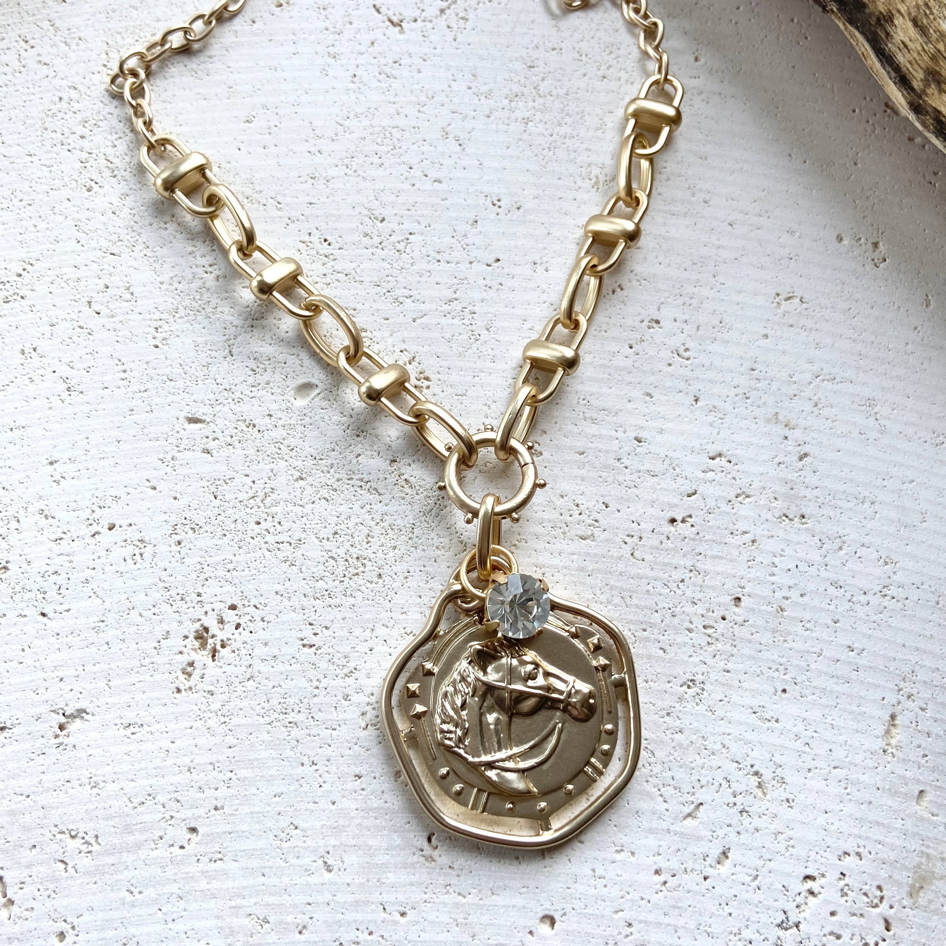 VB&CO Designs Handmade Jewelry - Horse necklace equestrian ranch derby western boutique
