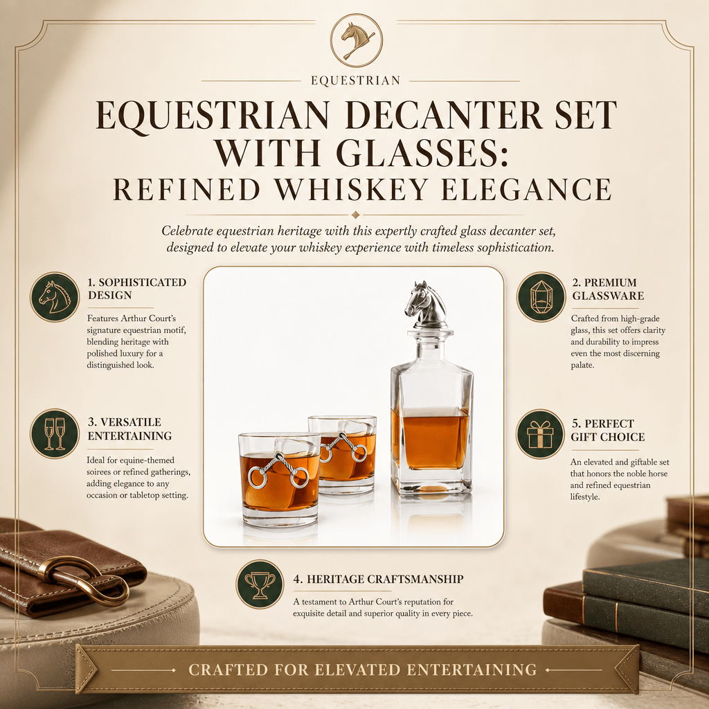 Equestrian Decanter Set with Glasses