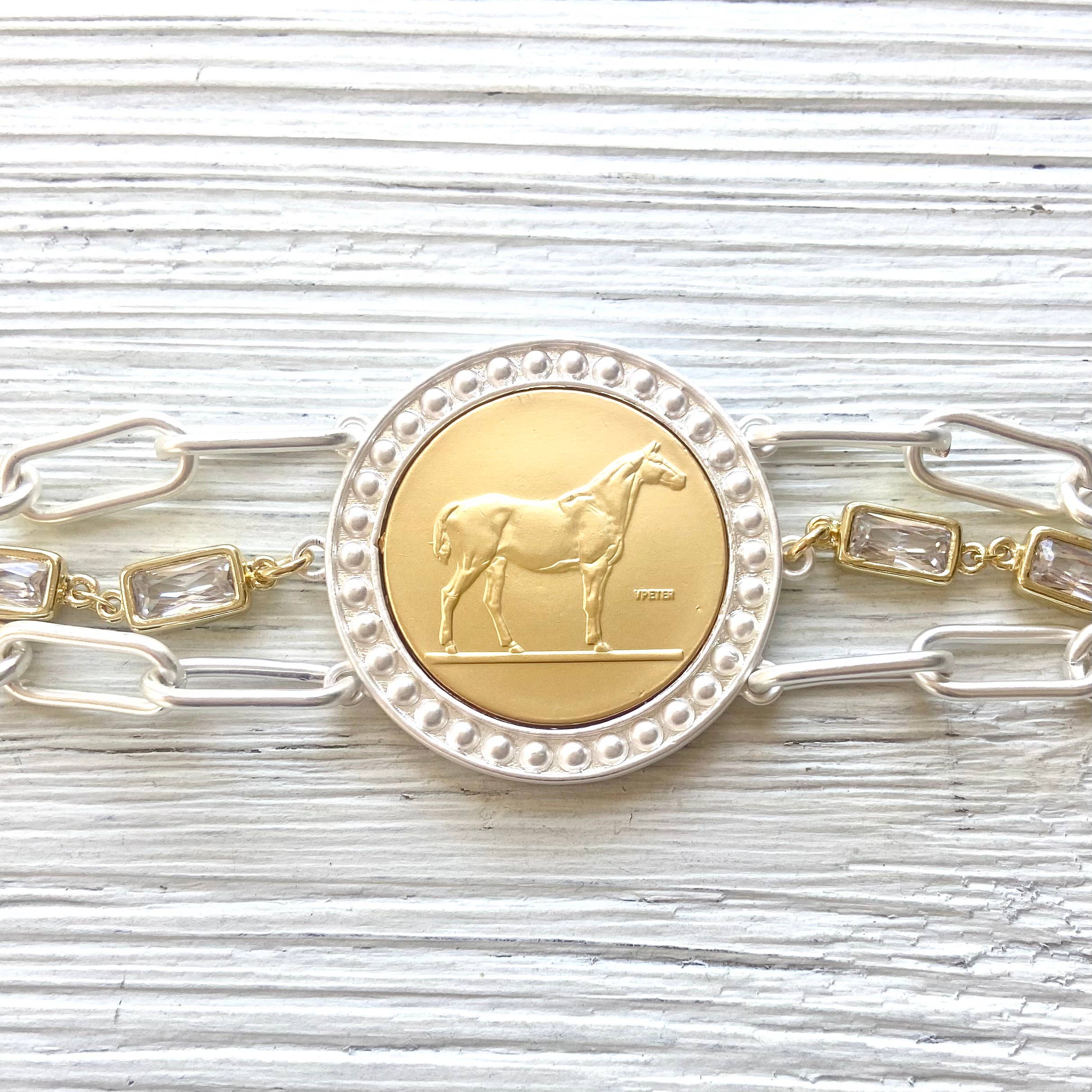 Handmade Horse Coin Bracelet