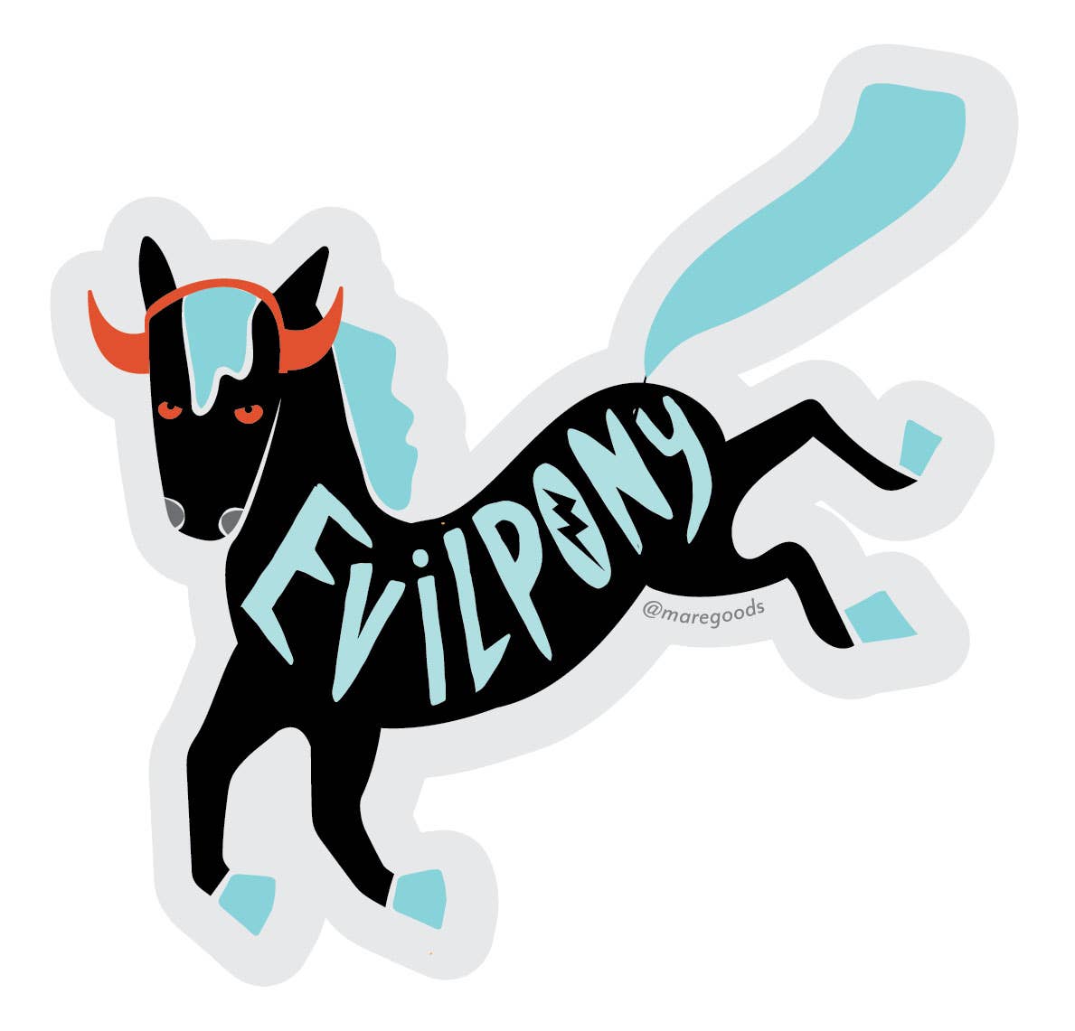 Mare Modern Goods - Evil Pony Sticker