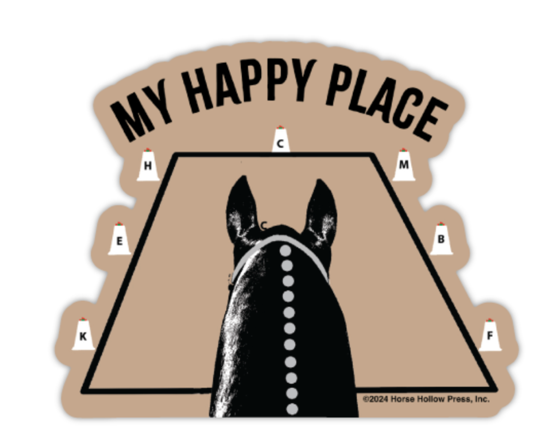 Horse Sticker Waterproof 3" | Dressage My Happy Place